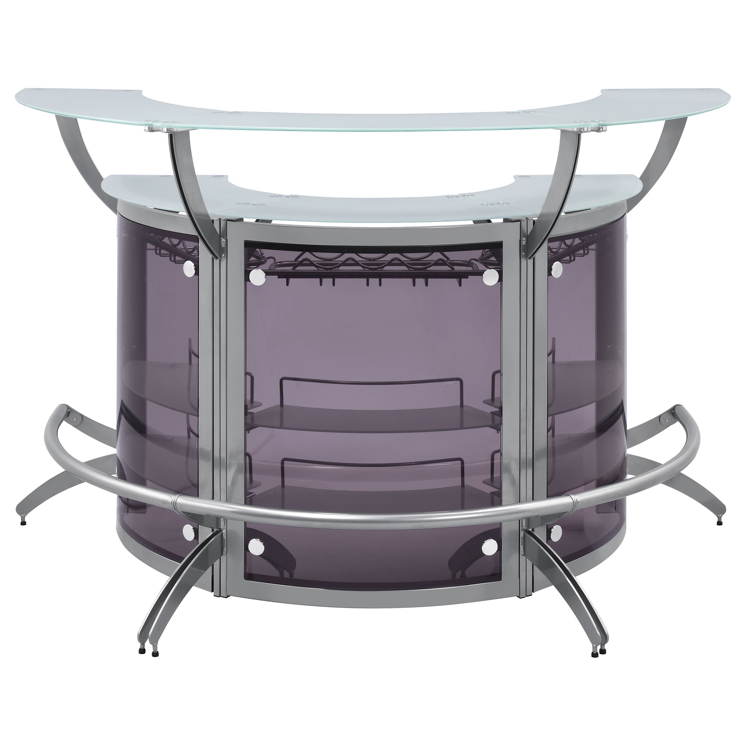 Dallas Curved Freestanding Home Bar Cabinet