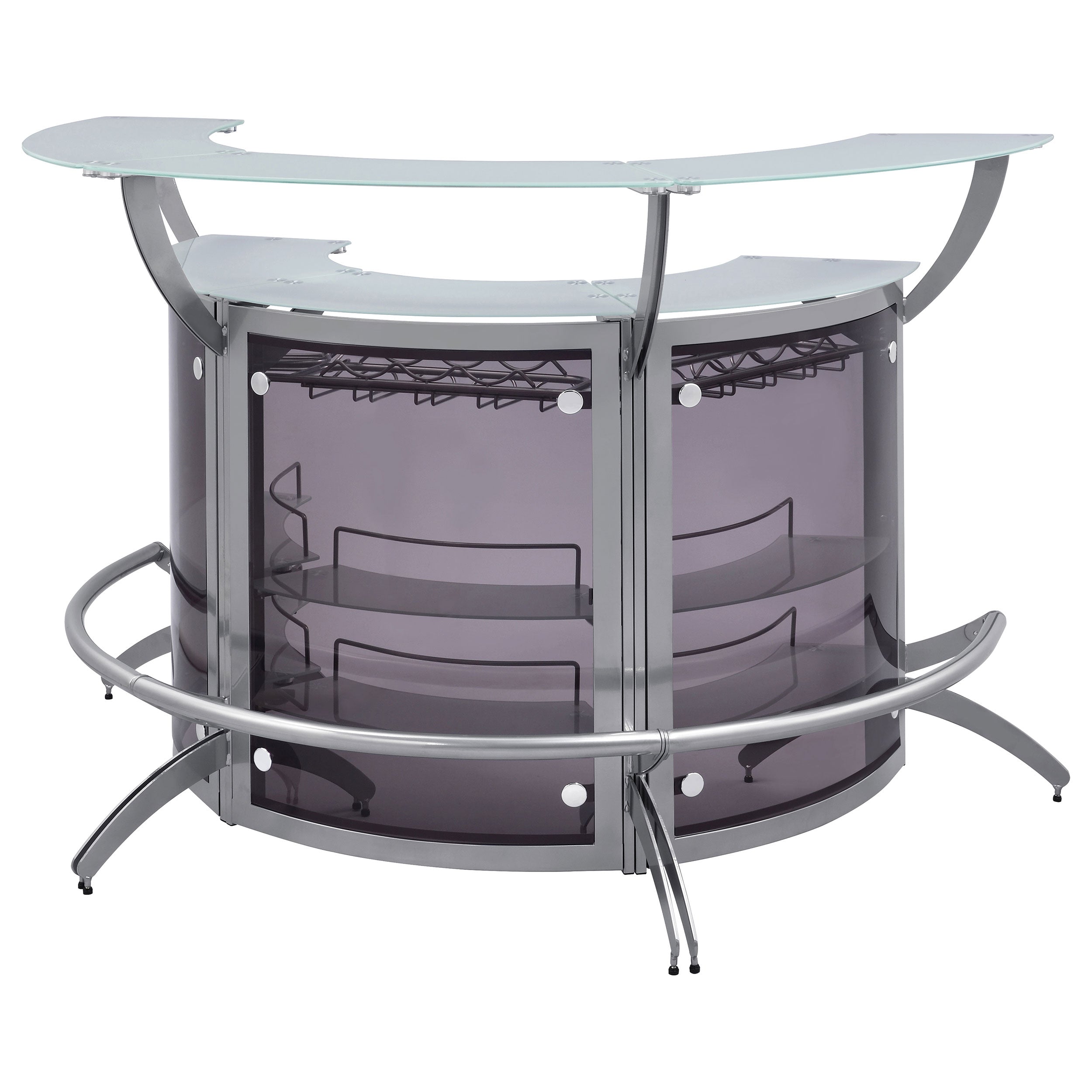 Dallas Curved Freestanding Home Bar Cabinet