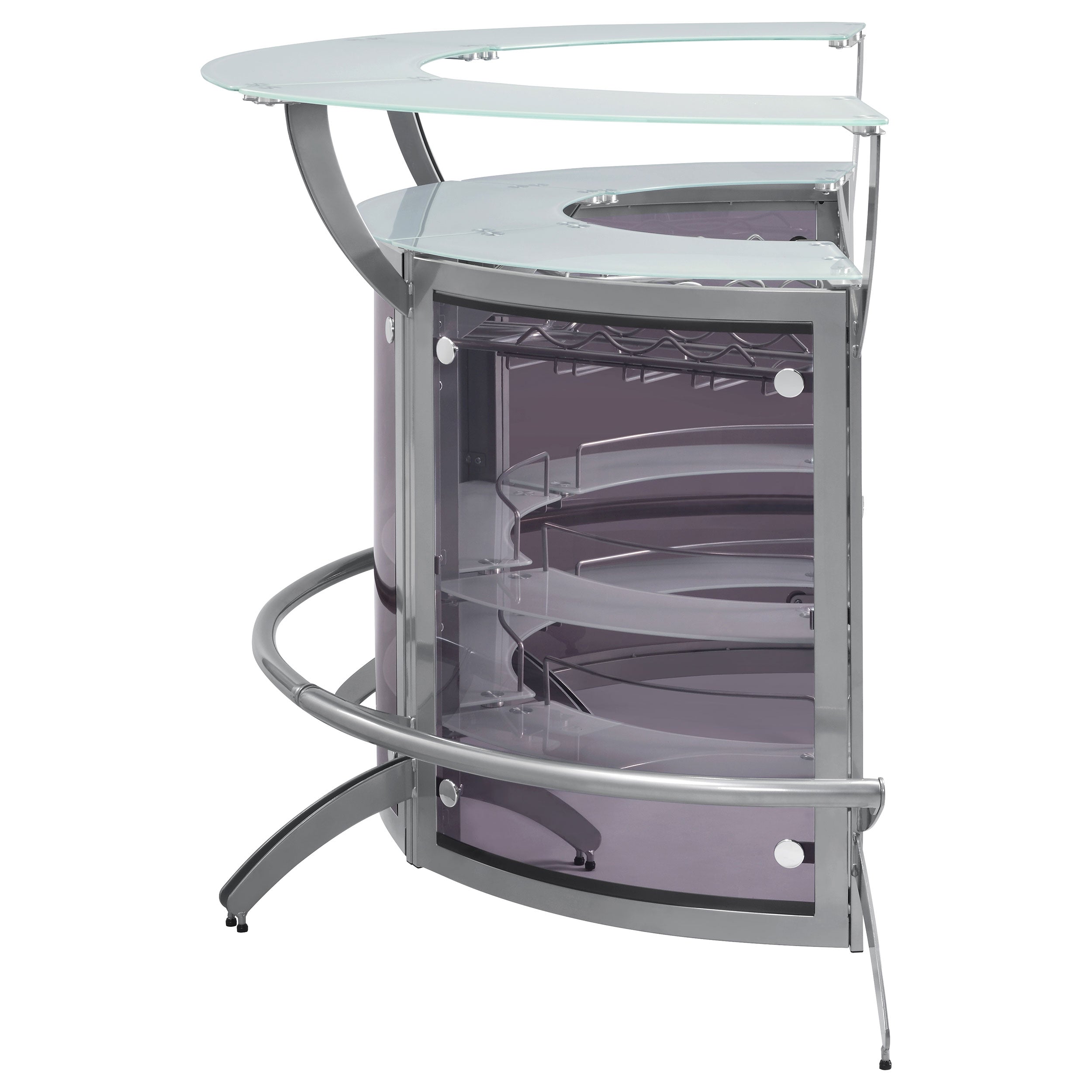 Dallas Curved Freestanding Home Bar Cabinet