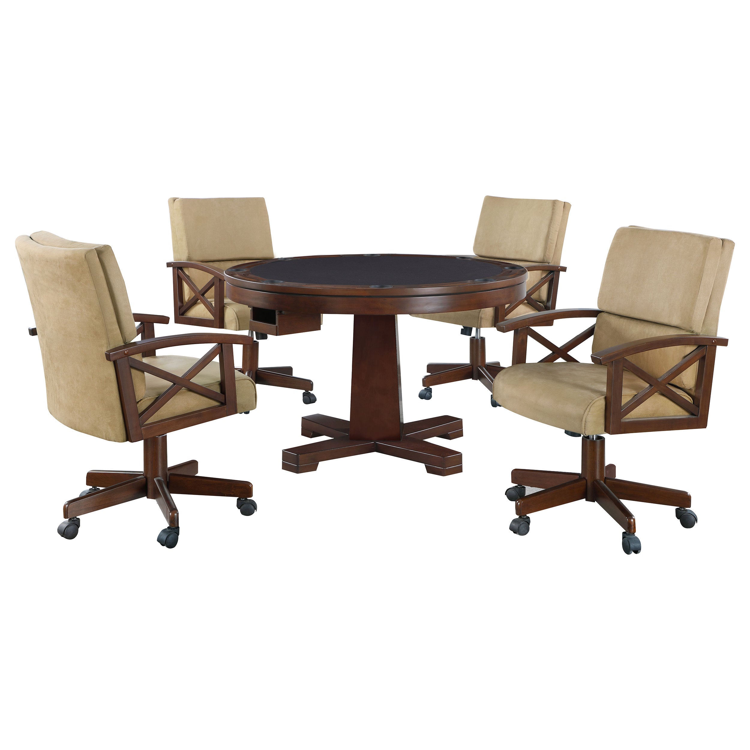 Marietta 3-in-1 Dining and Game Table Set Tobacco