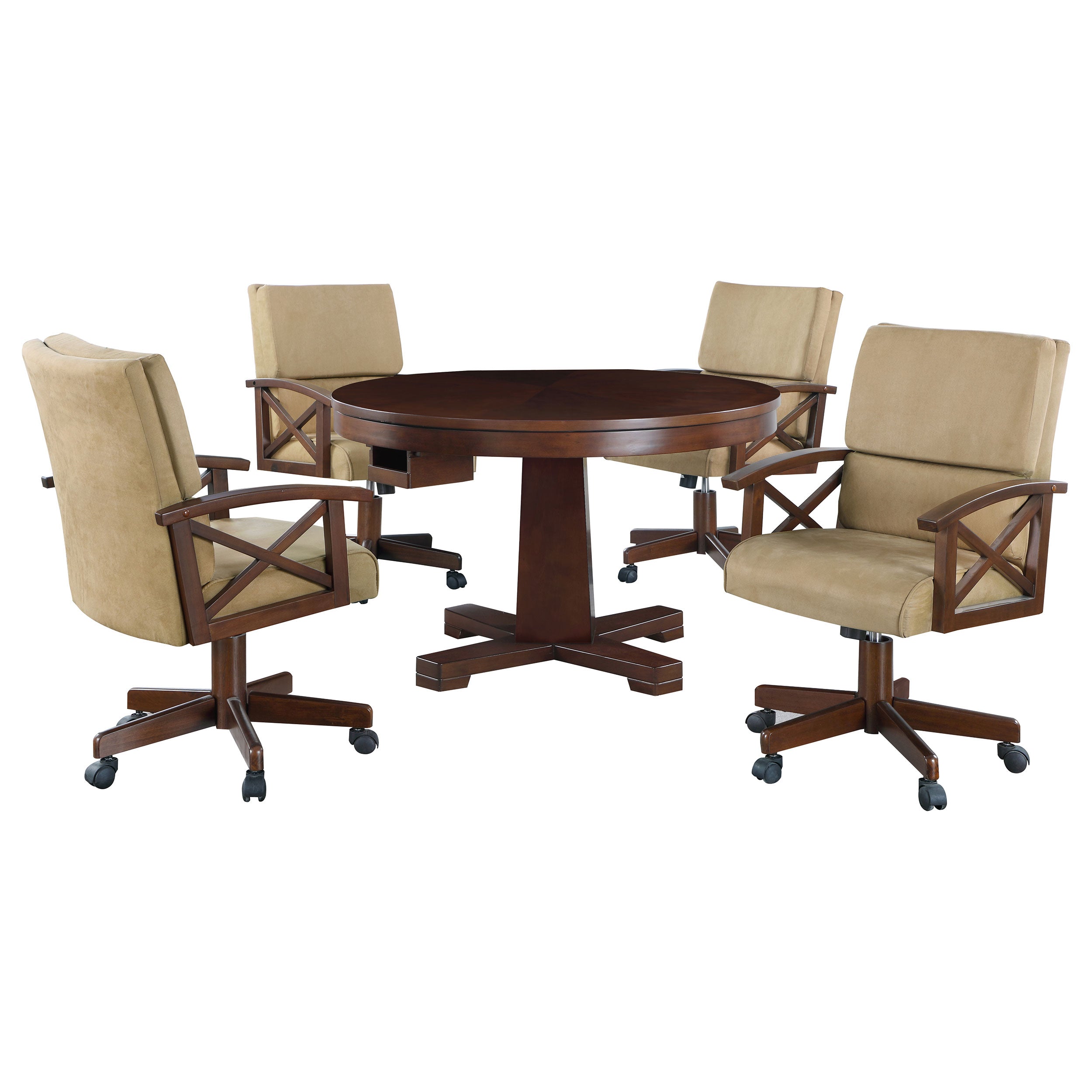 Marietta 3-in-1 Dining and Game Table Set Tobacco
