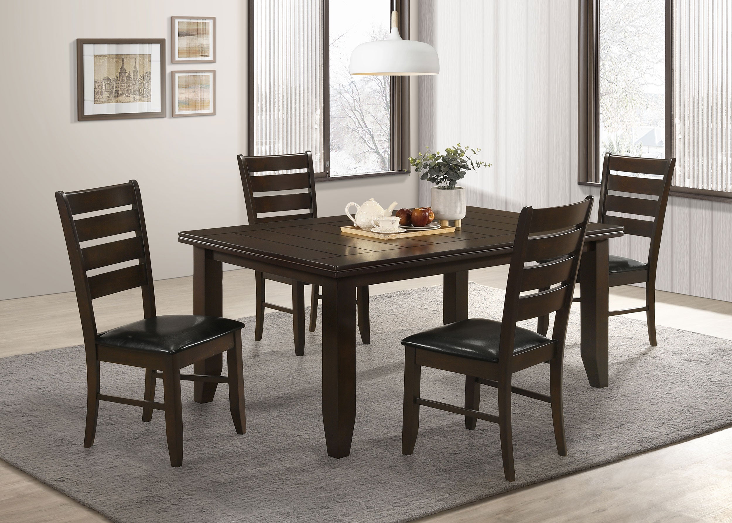 Dalila  Rectangular Dining Table Set Cappuccino