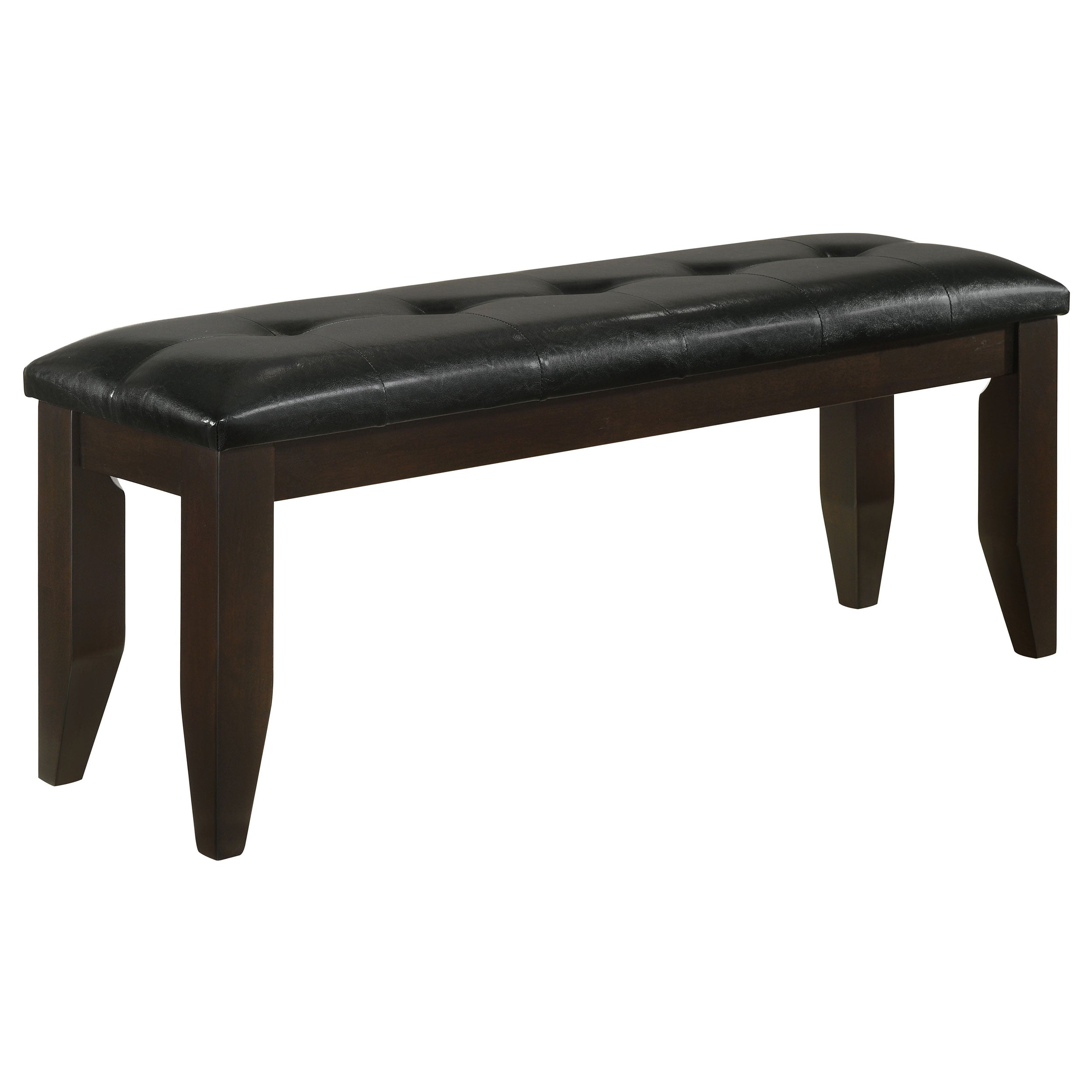Dalila Fabric Upholstered Wood Dining Bench Dark Grey
