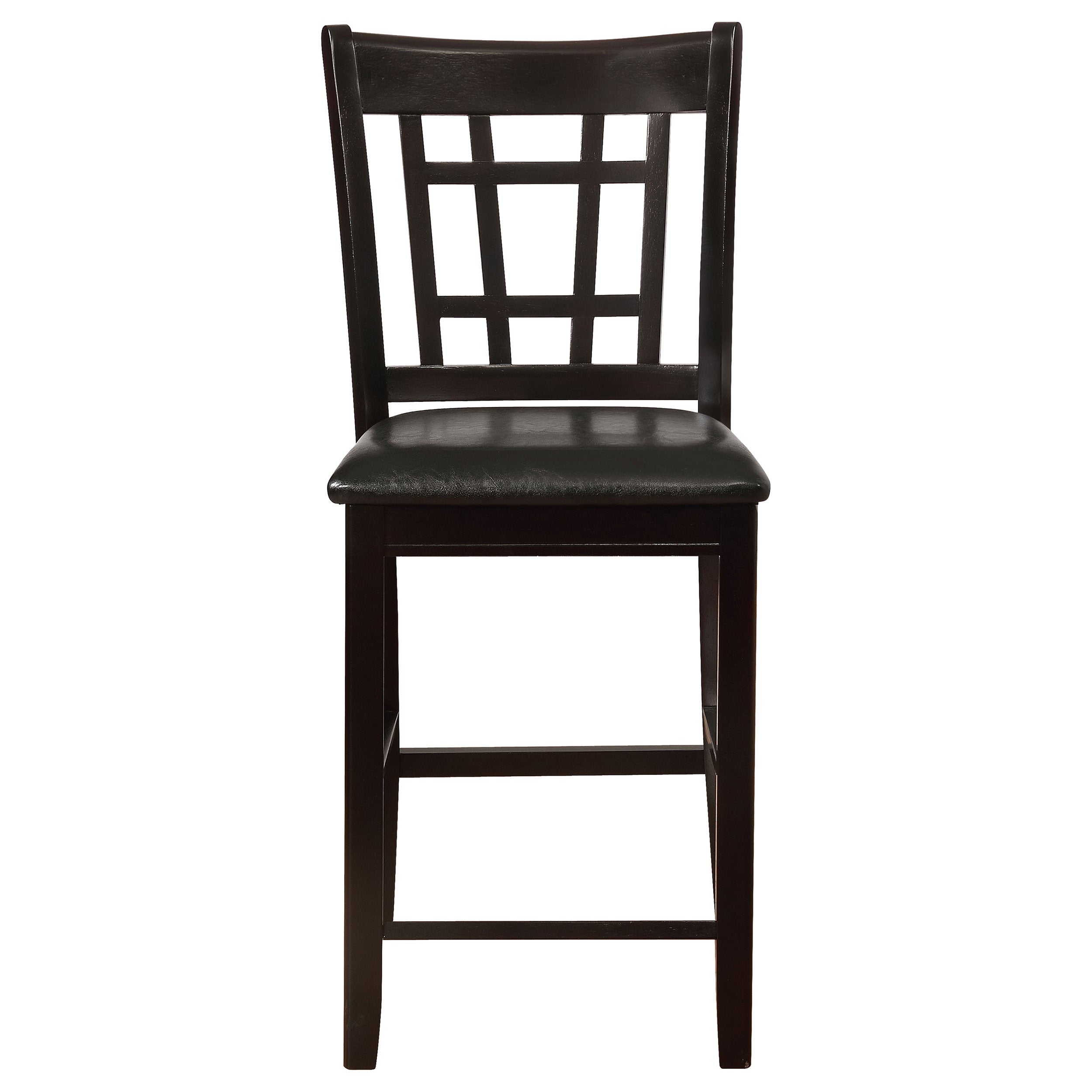 Lavon Wood Counter Chair Tan / Black and Espresso (Set of 2)