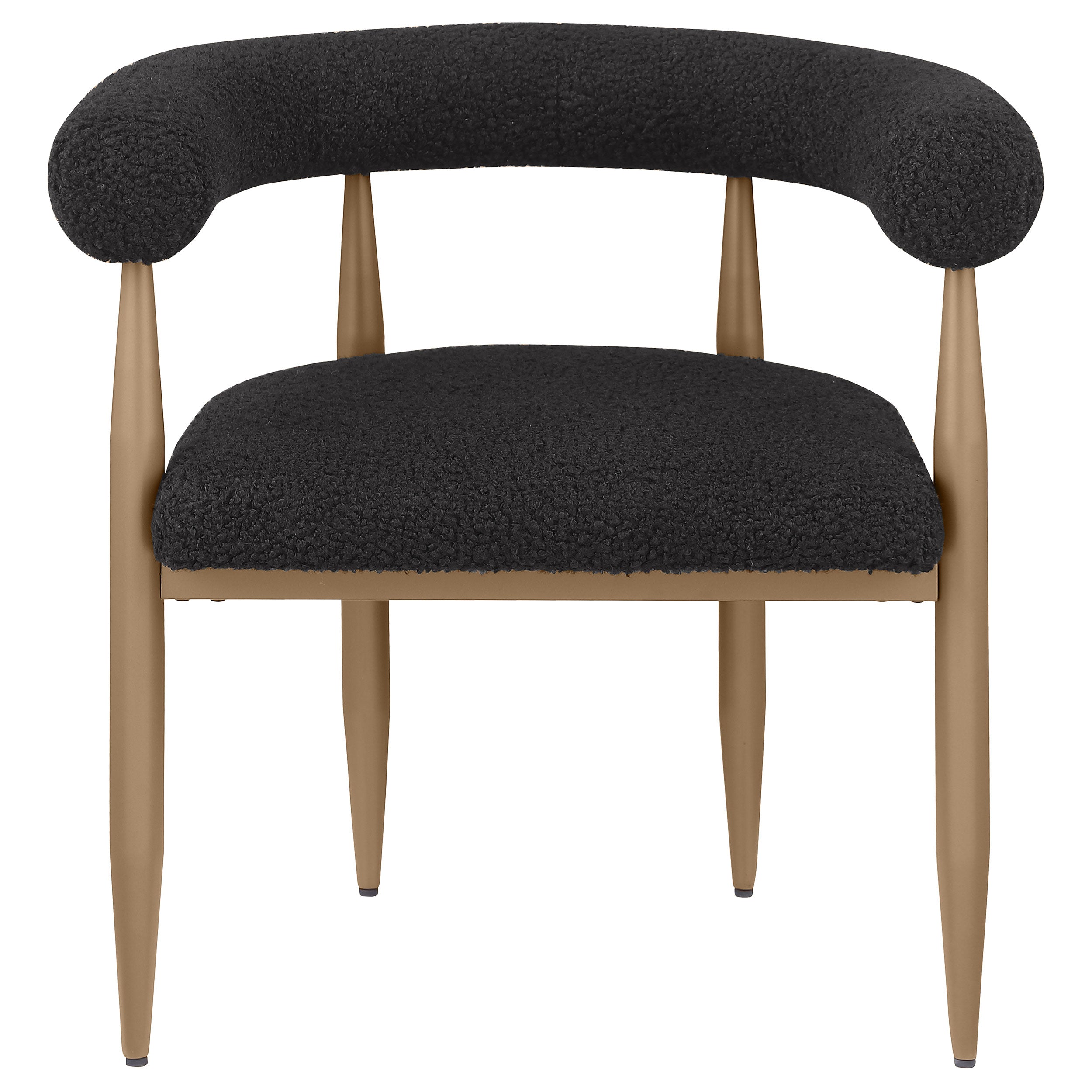 Edson  Rectangular Glass Top Dining Table Set Bronze