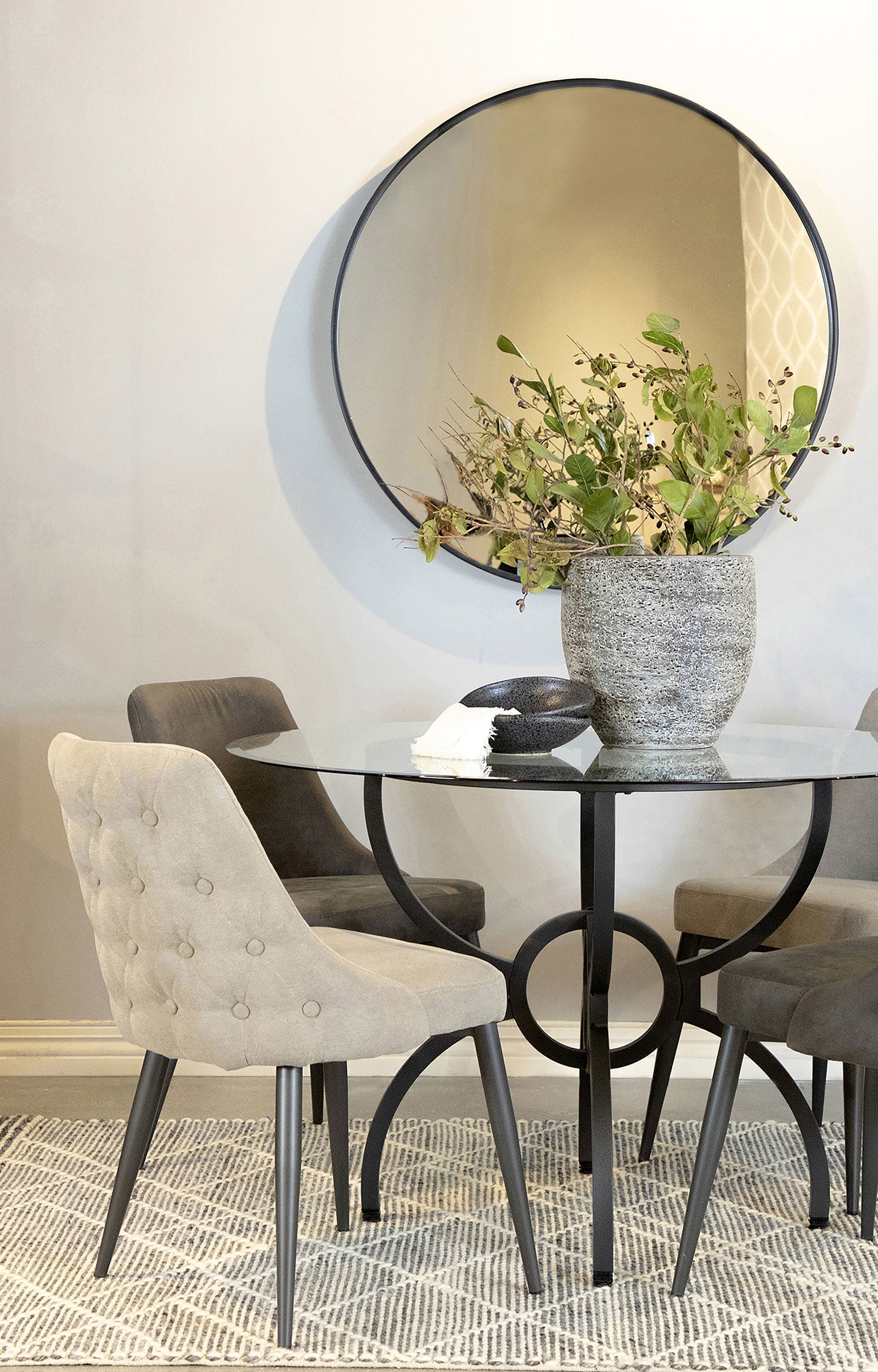 Cosmo Upholstered Dining Side Chair Grey (Set of 2)