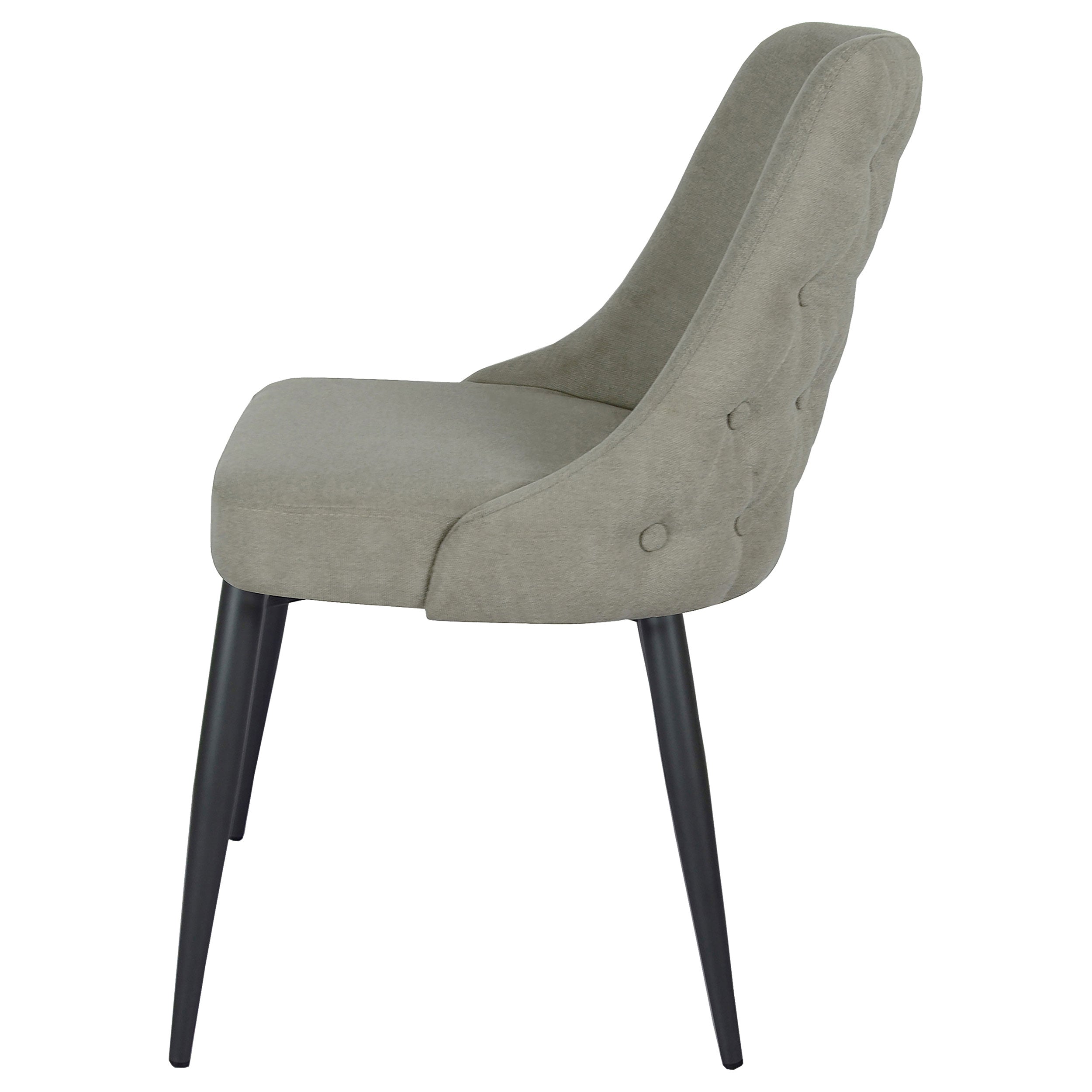 Cosmo Upholstered Dining Side Chair Grey (Set of 2)