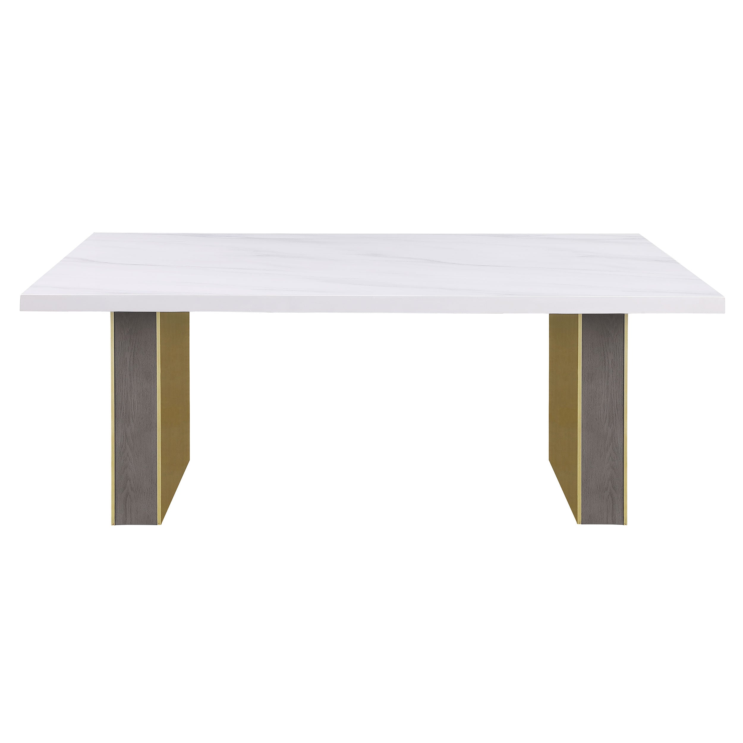 Carla 80-inch Cultured Carrara Marble Top Dining Table White