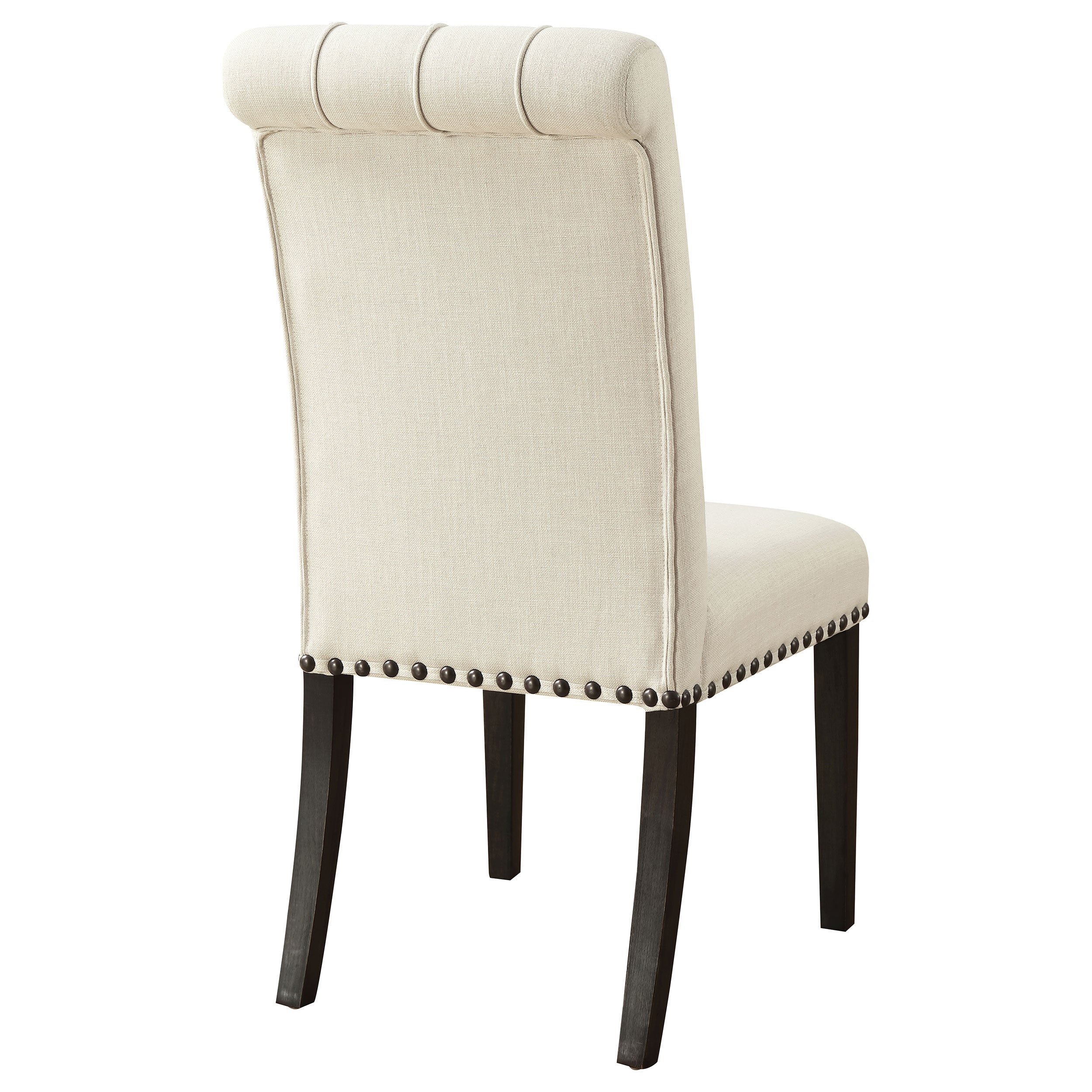 Alana Upholstered Side Chairs Beige and Smokey Black (Set of 2)