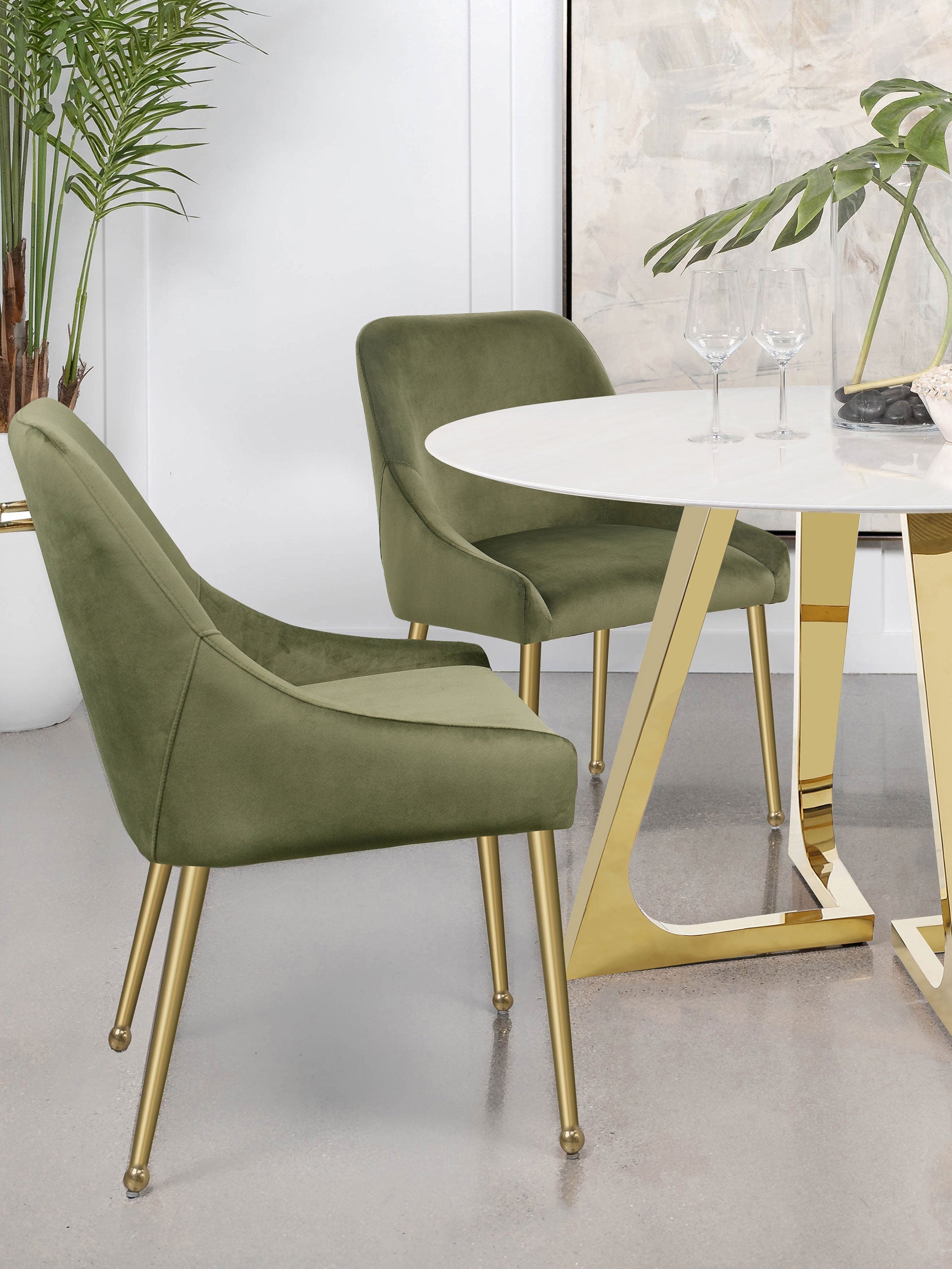 Mayette Upholstered Dining Side Chair Blue (Set of 2)