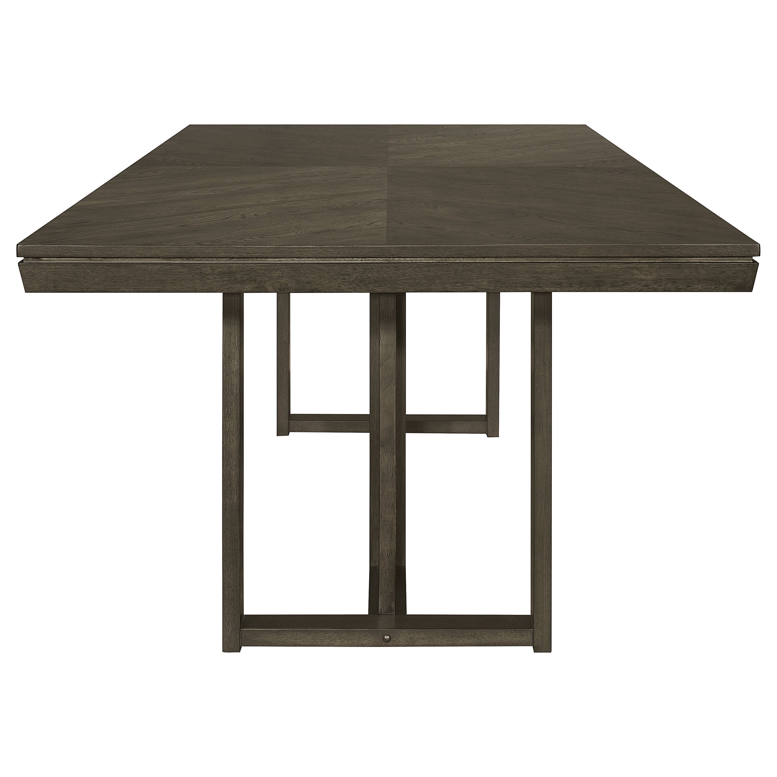 Kelly Rectangular Dining Table Set Beige and Dark Grey