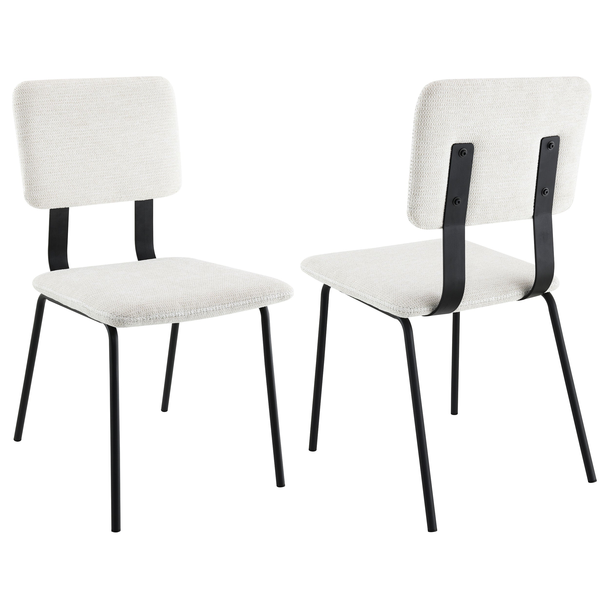 Calla Fabric Upholstered Dining Side Chair Grey (Set of 2)