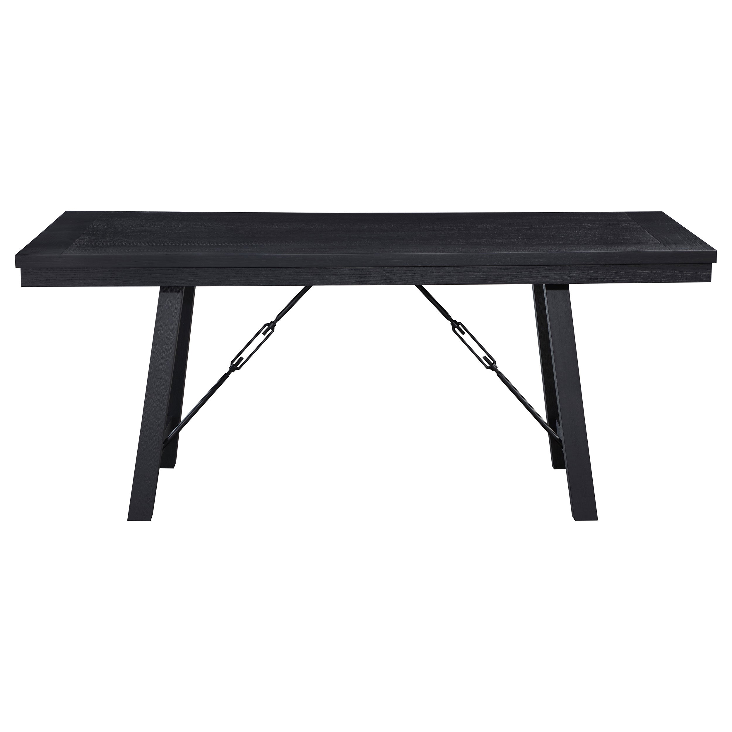 Newport  Rectangular Trestle Dining Table Set Black