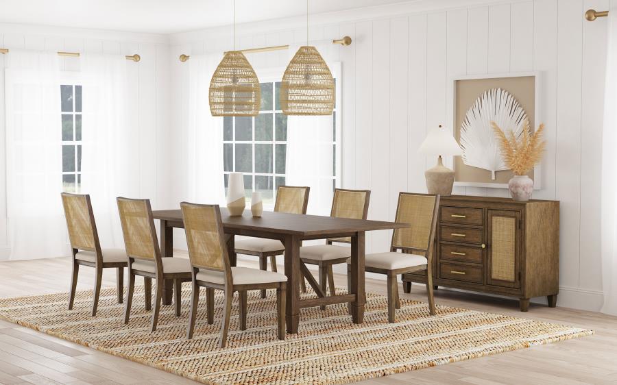 Matisse Rectangular Dining Table Set Light Brown