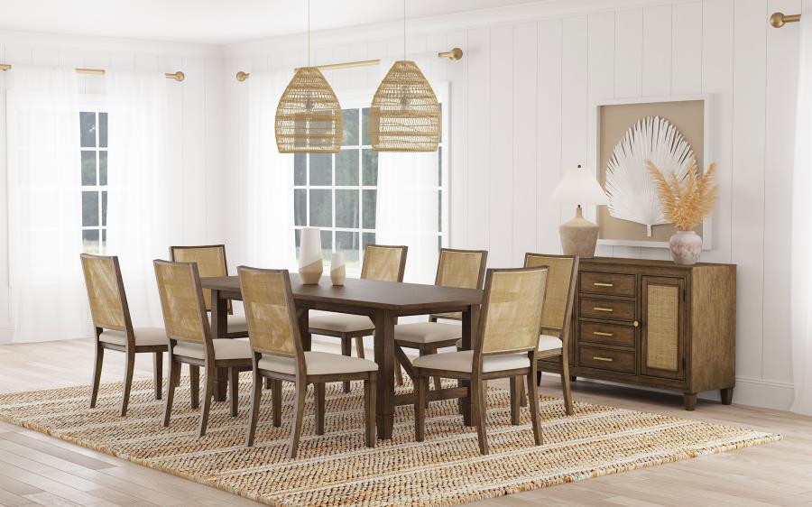 Matisse Rectangular Dining Table Set Light Brown