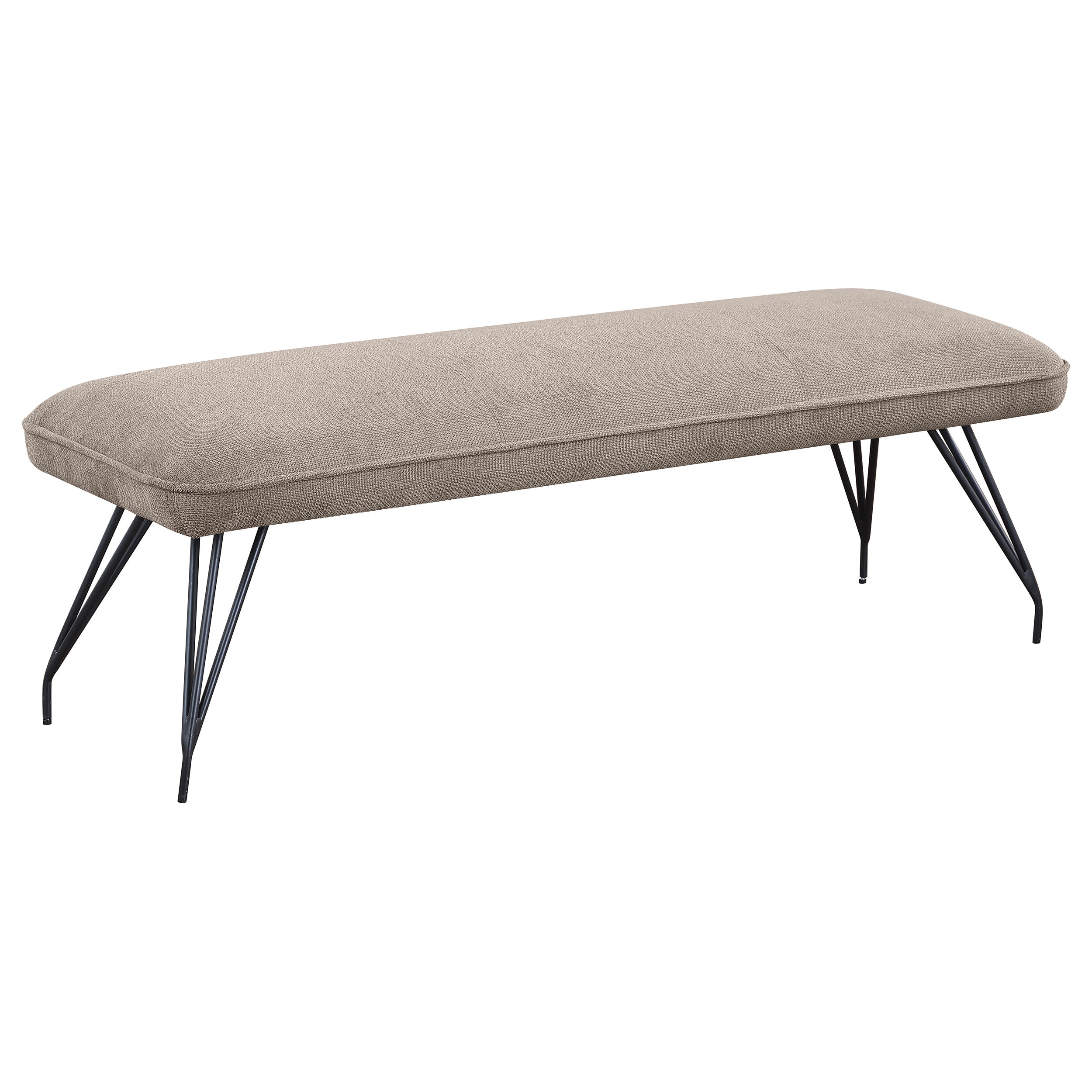 Dodson Fabric Upholstered Dining Bench Grey