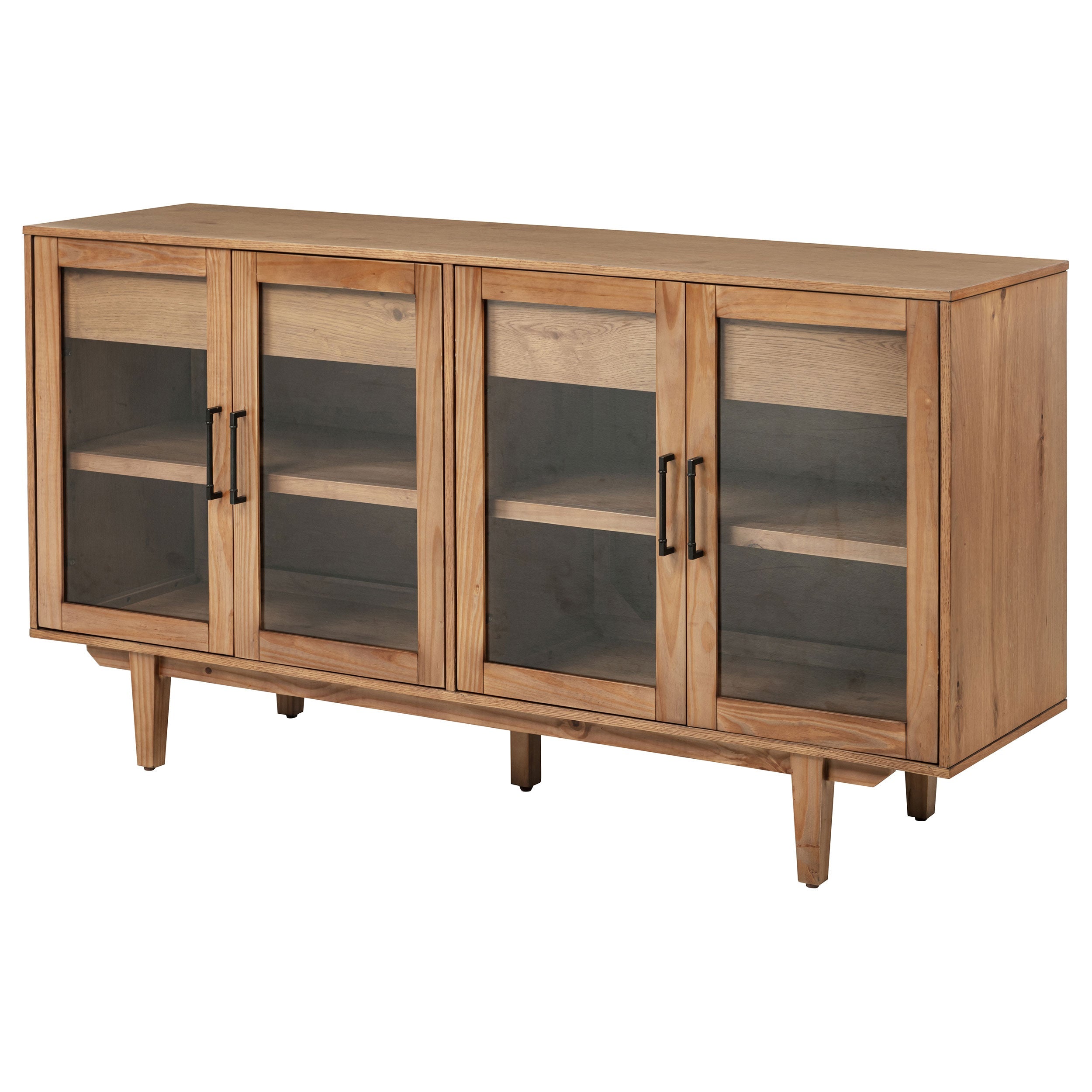 Middleton 4-door Sideboard Server with Dual Drawers Black