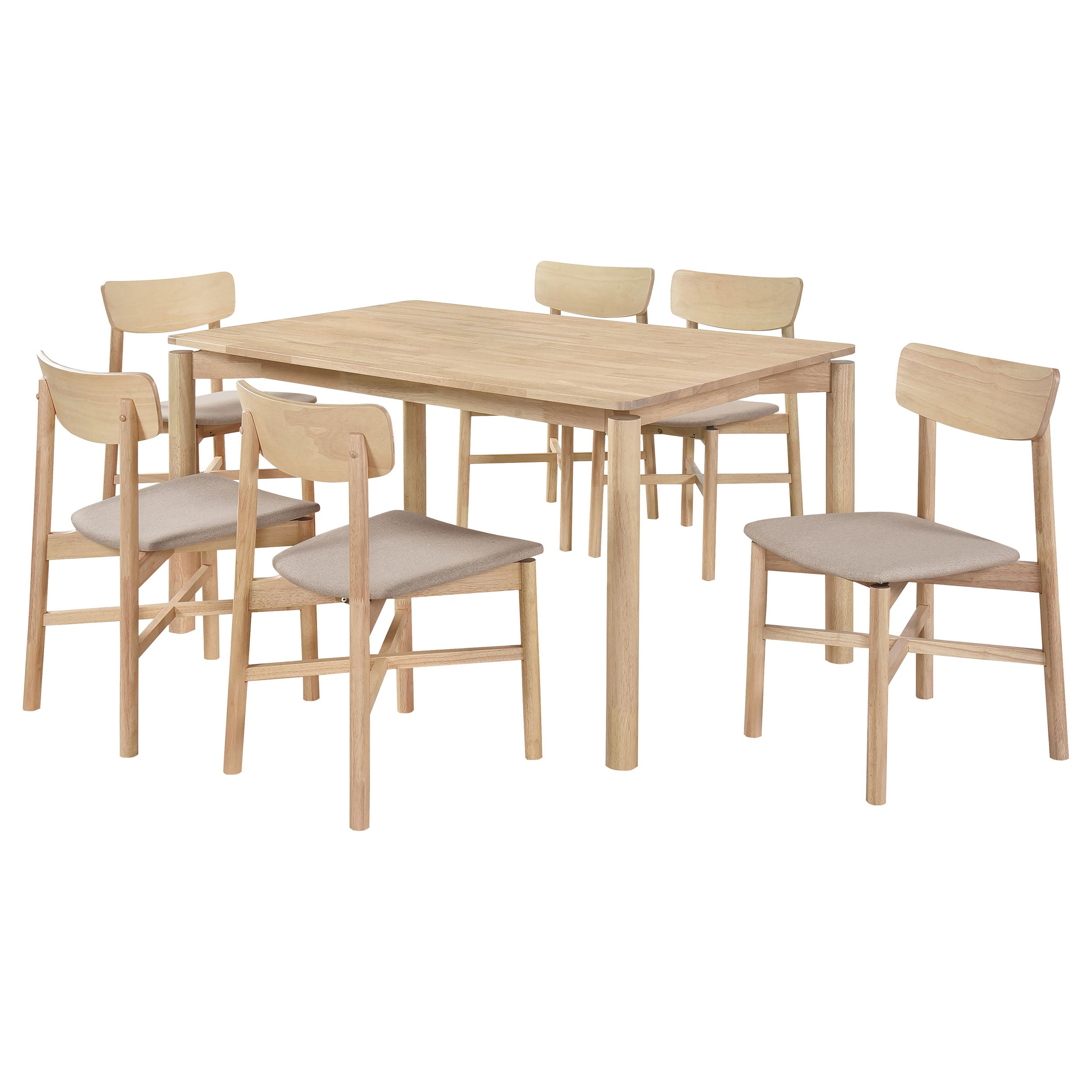 Parkridge  59-inch Wood Dining Set Natural Walnut