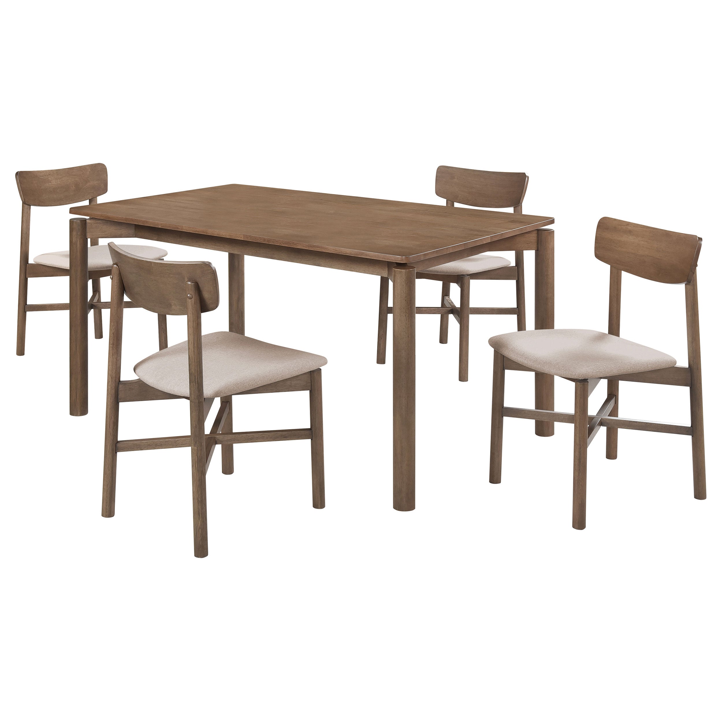 Parkridge  59-inch Wood Dining Set Natural Walnut
