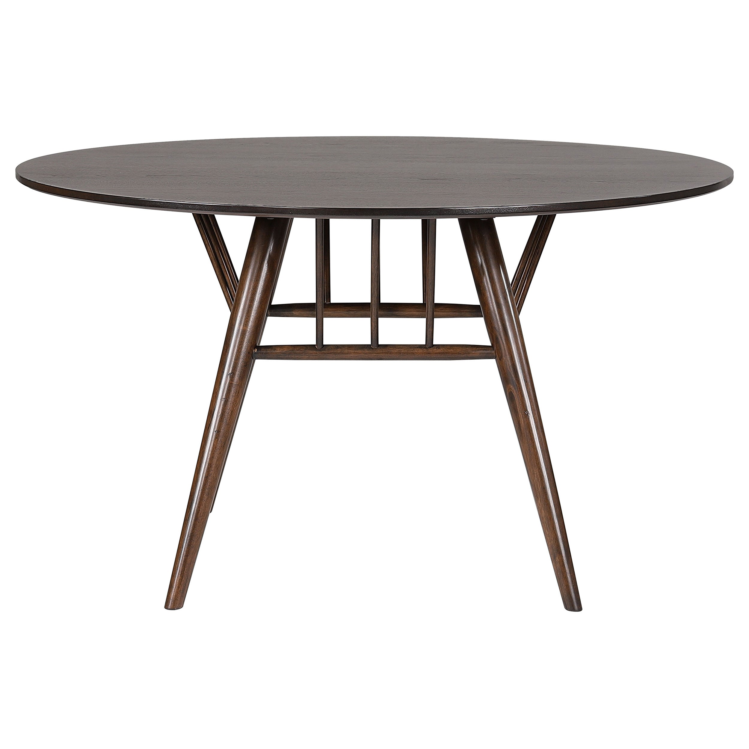 Everton  Round 53-inch Dining Table Set Dark Walnut
