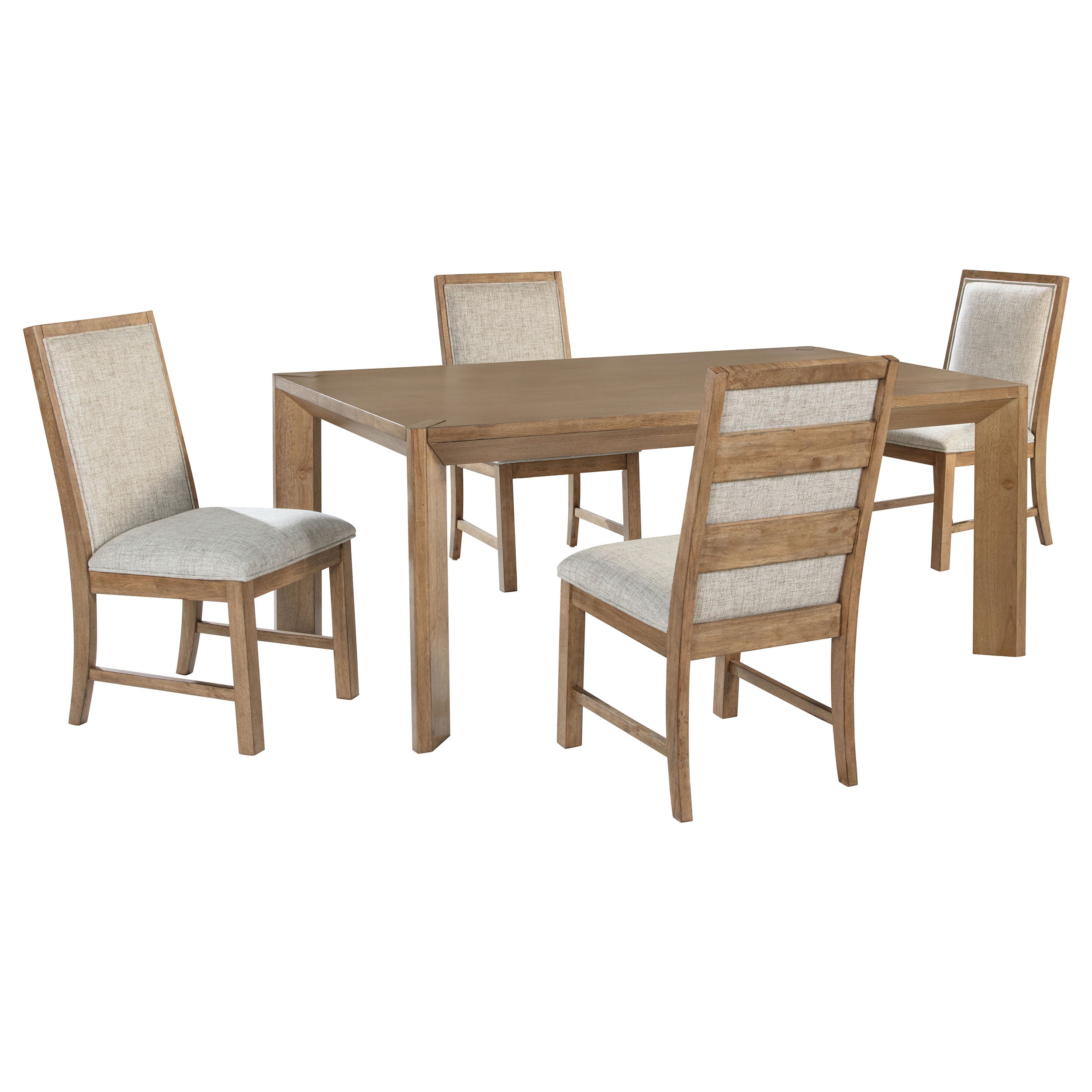 Bruner  72-inch Rectangular Dining Set Natural Brown