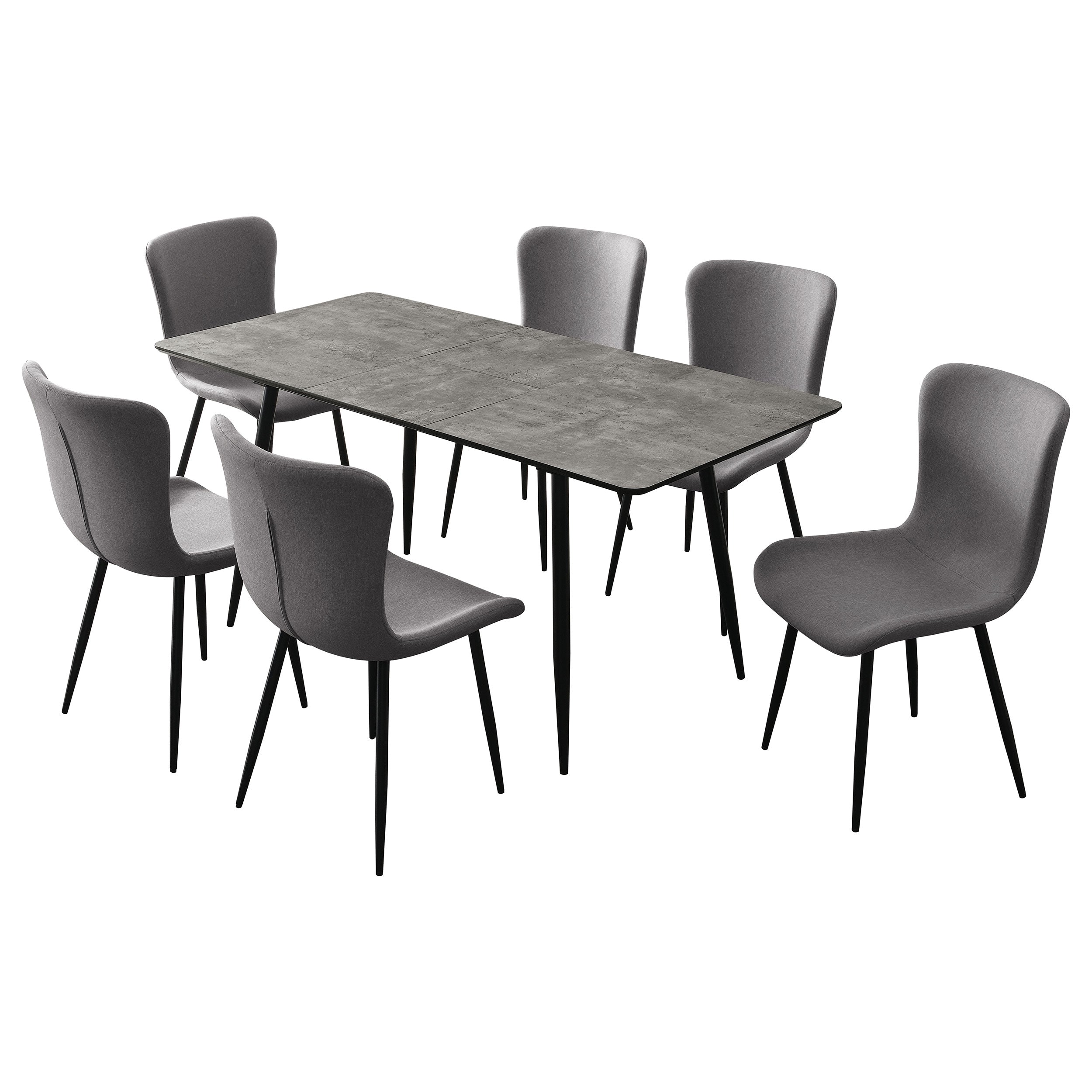 Horizon  Dining Set with Extension Table Grey