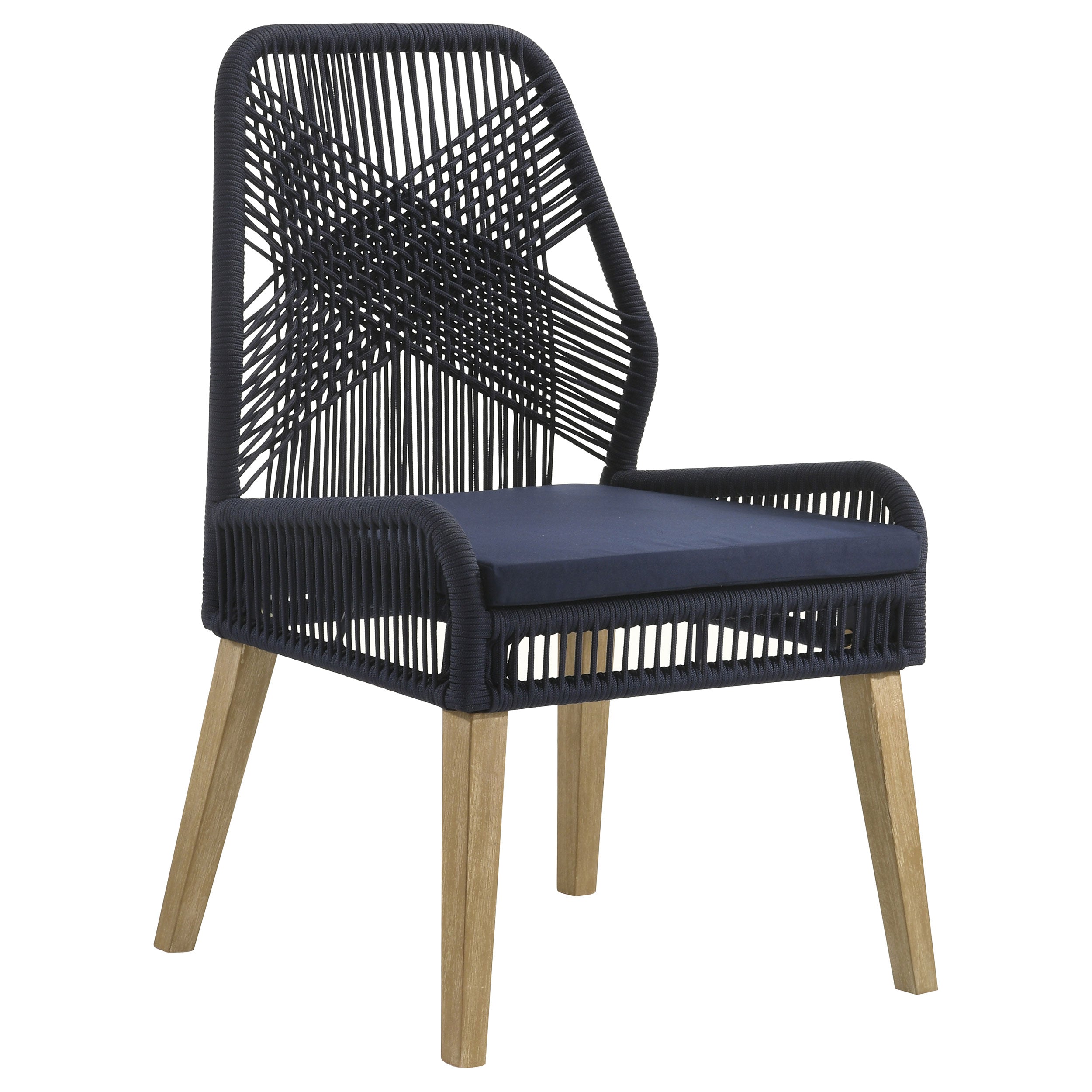Nakia Woven Back Side Chairs Grey (Set of 2)