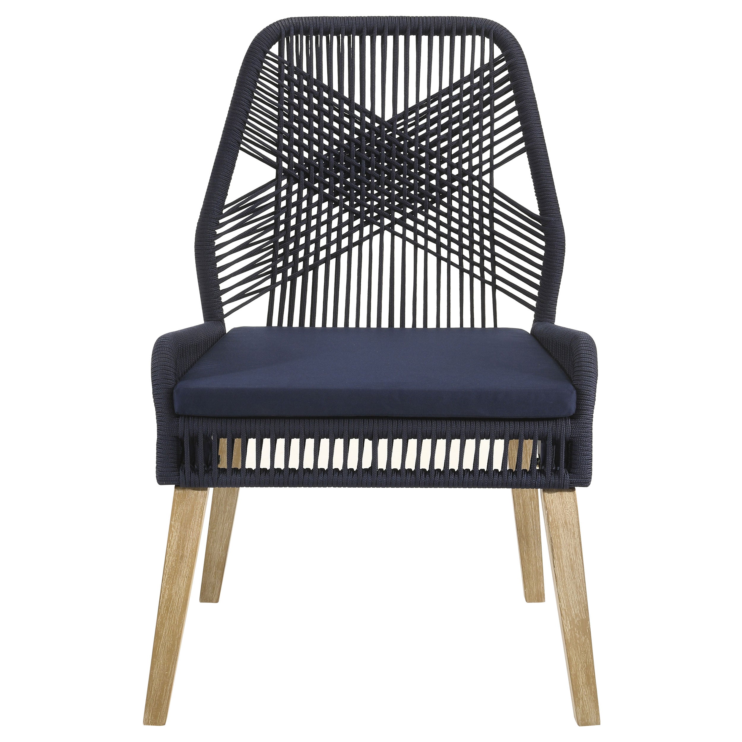 Nakia Woven Back Side Chairs Grey (Set of 2)