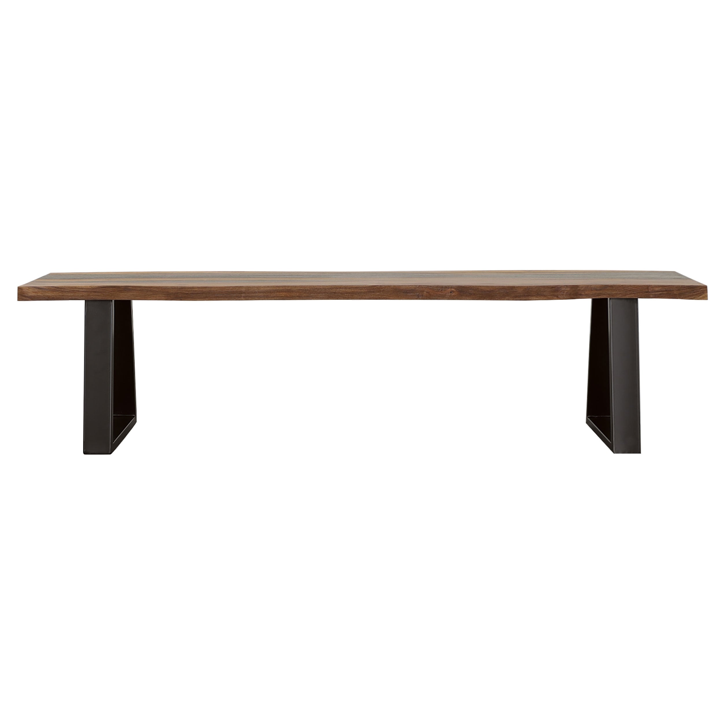 Ditman Live Edge Wood Dining Bench Grey Sheesham