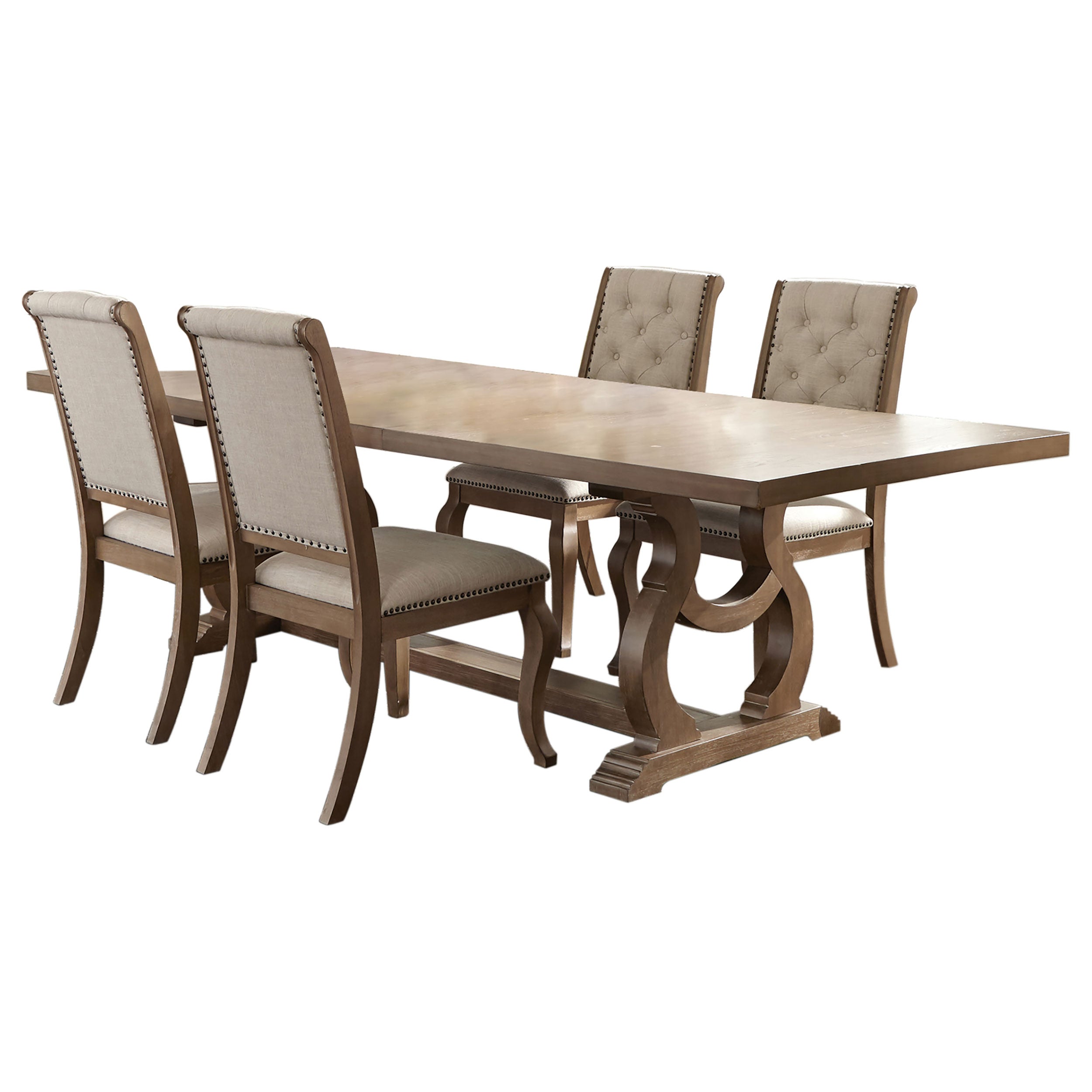 Brockway  Extension Leaf Dining Set Antique Java