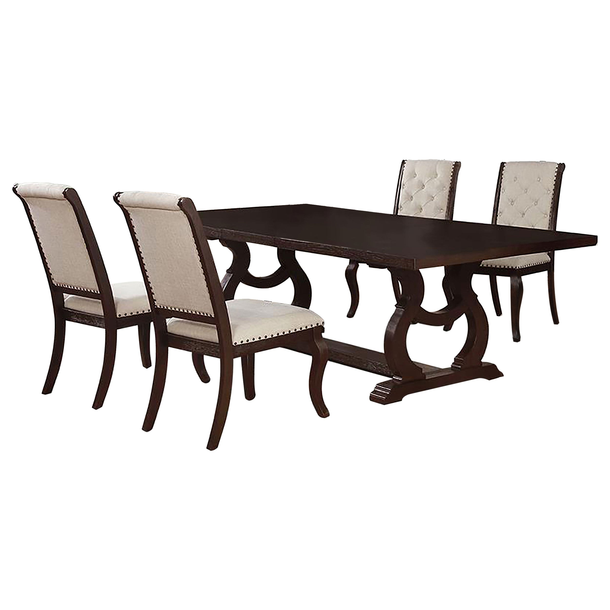 Brockway  Extension Leaf Dining Set Antique Java