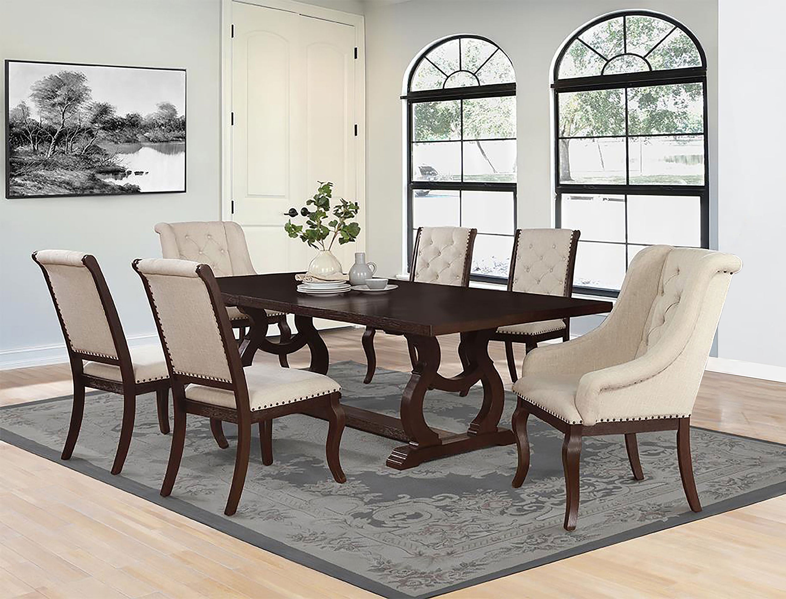 Brockway  Extension Leaf Dining Set Antique Java