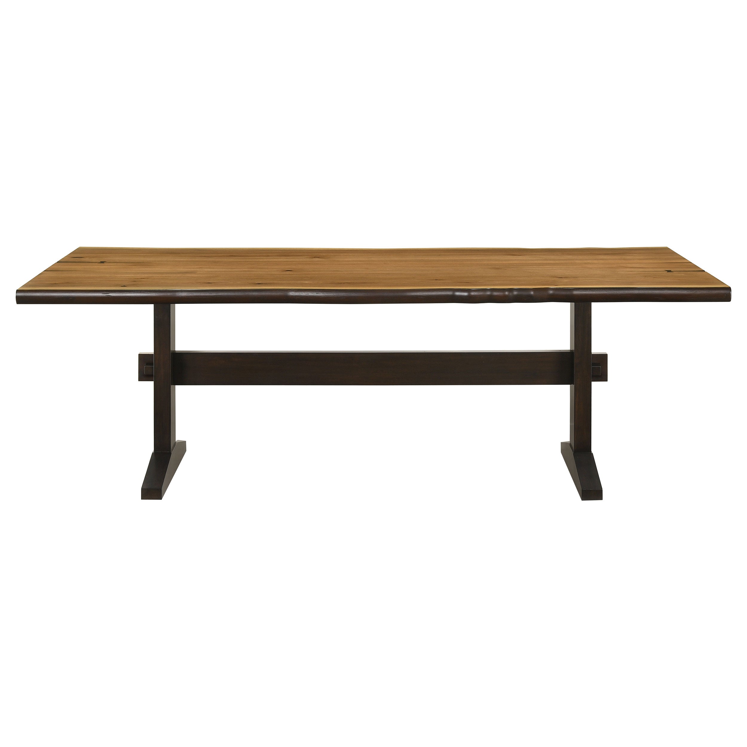 Bexley 90-inch Live Edge Dining Table Natural Honey