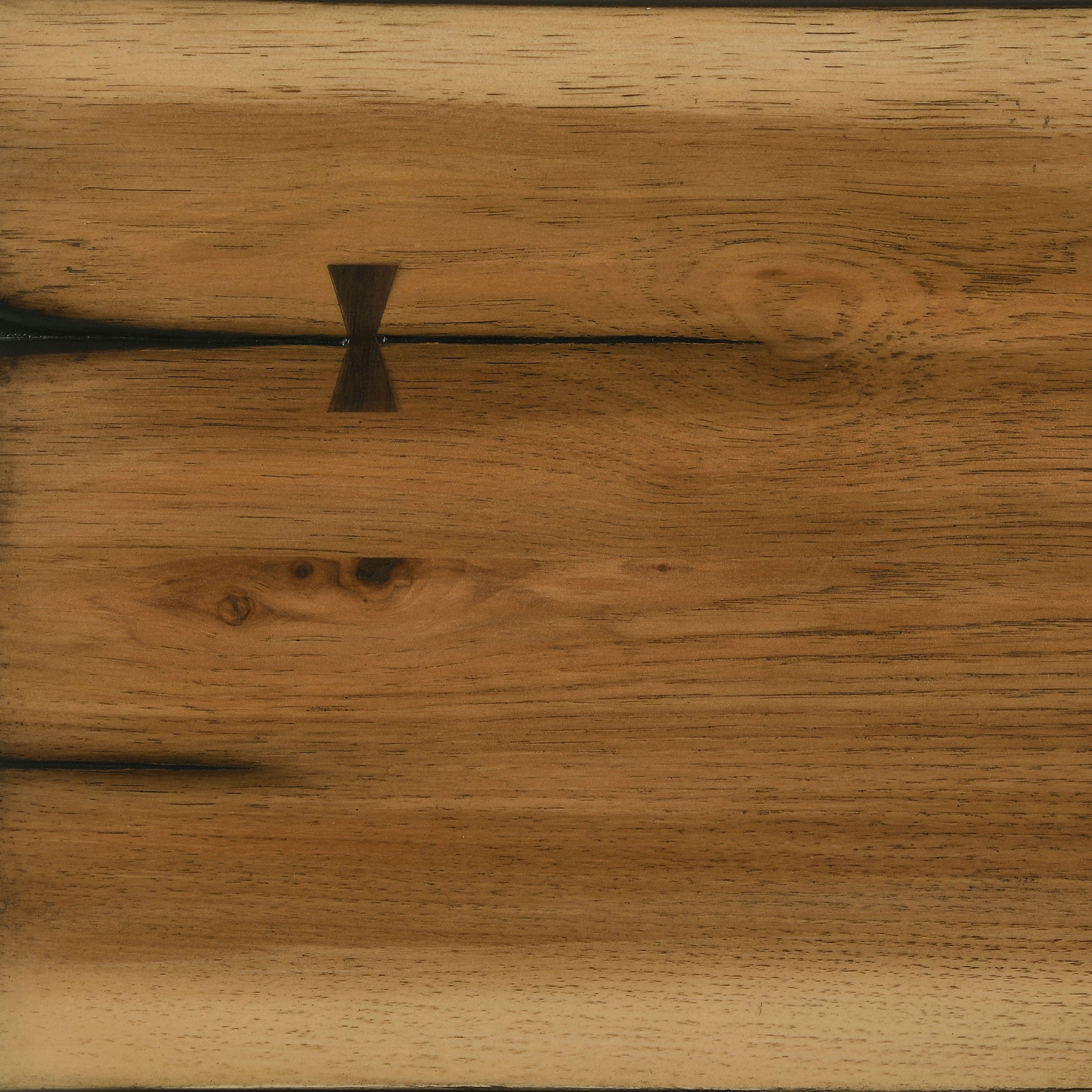 Bexley Live Edge Trestle Dining Table Natural Honey and Espresso
