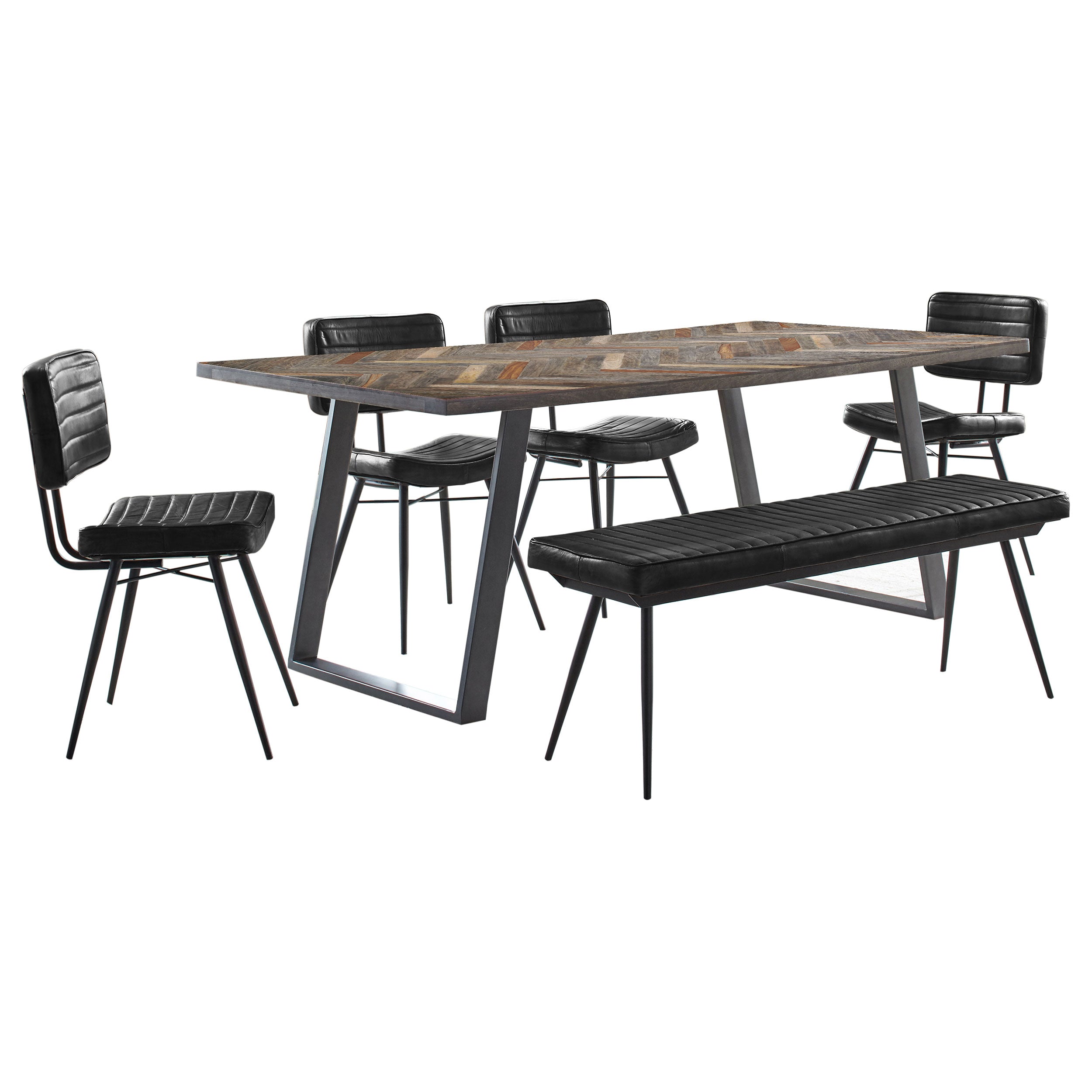 Misty  Rectangular Dining Set Sheesham and Camel