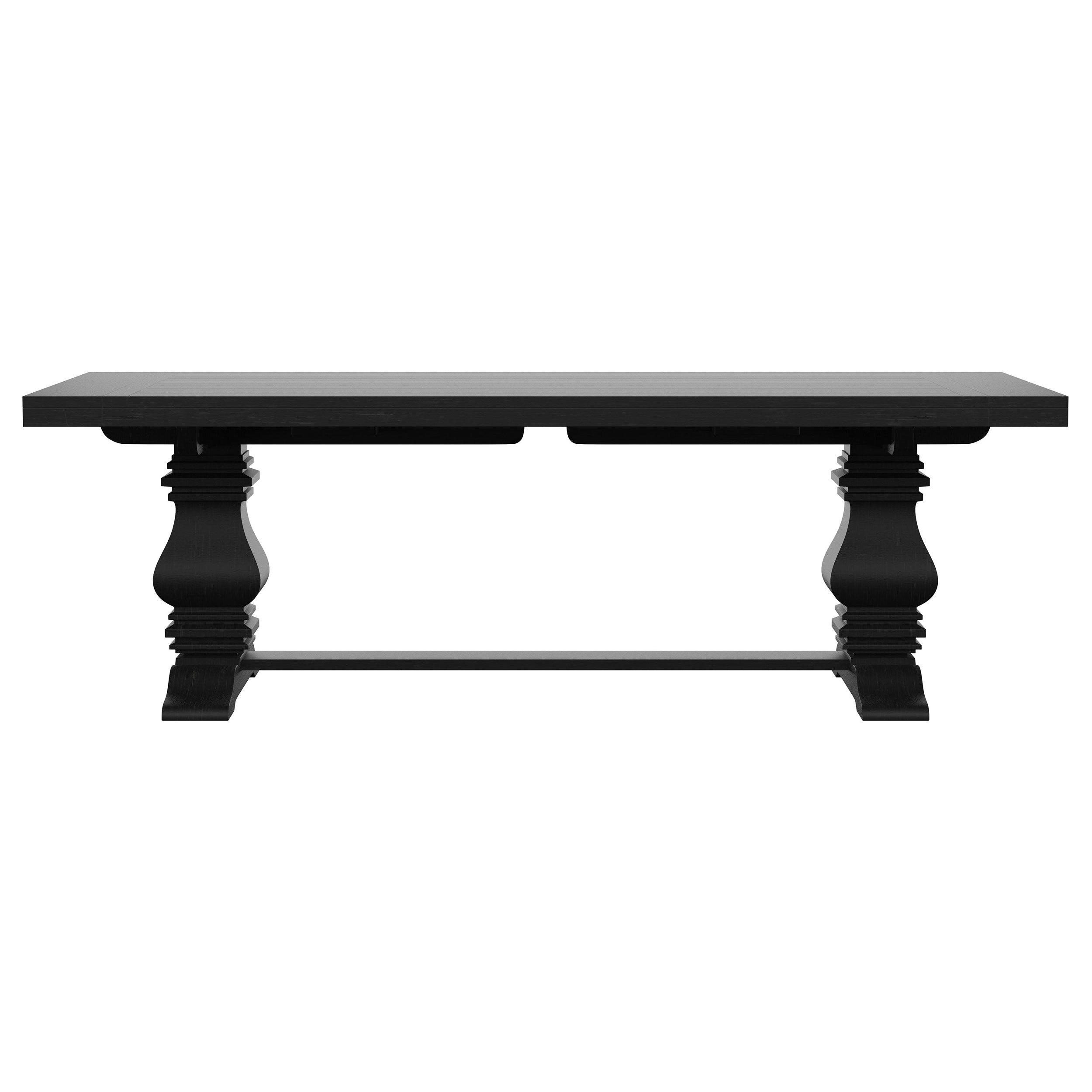 Florence 126-inch Extension Dining Table Distressed Black