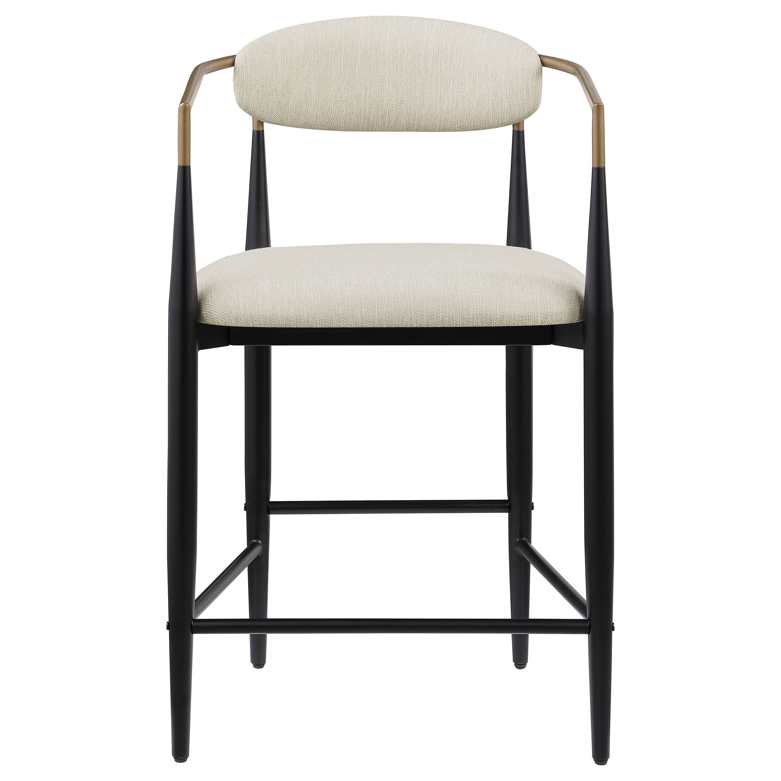 Tina Fabric Upholstered Bar Chair Beige (Set of 2)