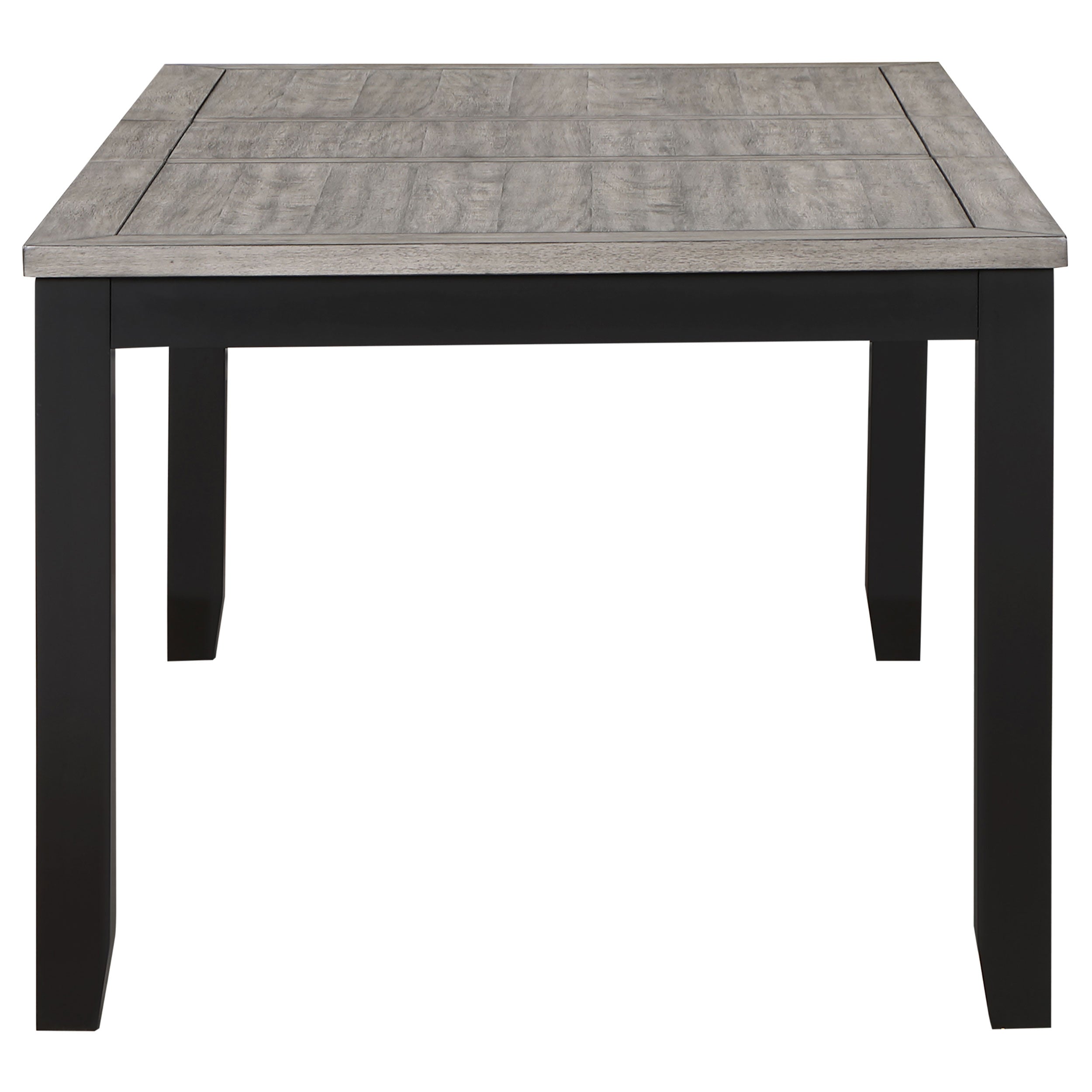 Elodie Dining Table Set with Extension Leaf Grey and Black