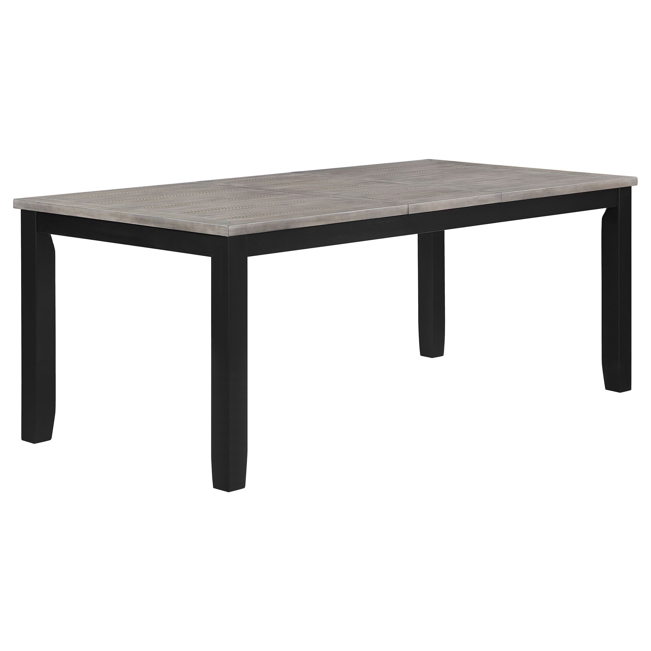 Elodie  Rectangular Extension Leaf Dining Set Black