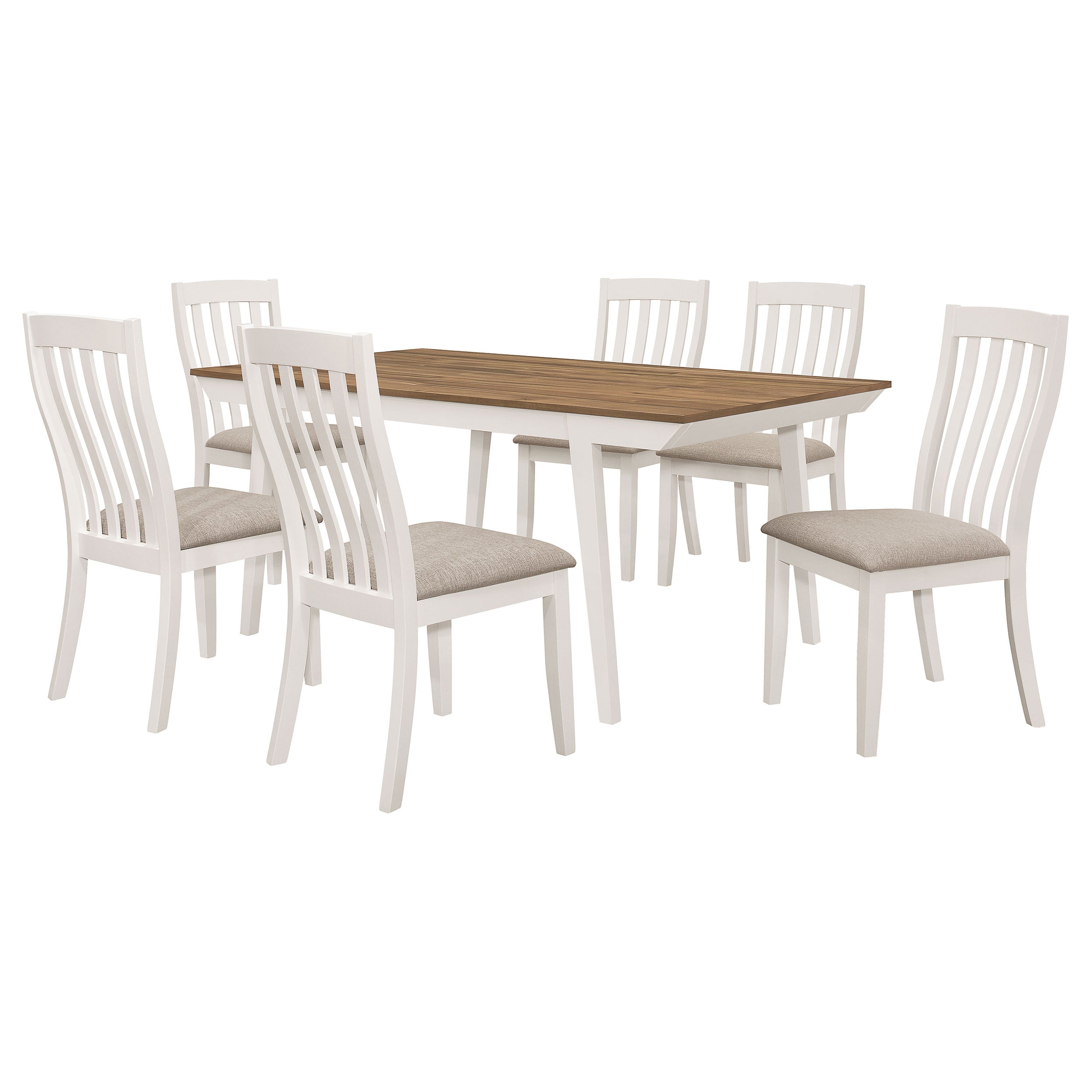 Nogales  Rectangular Dining Table Set Coastal Grey