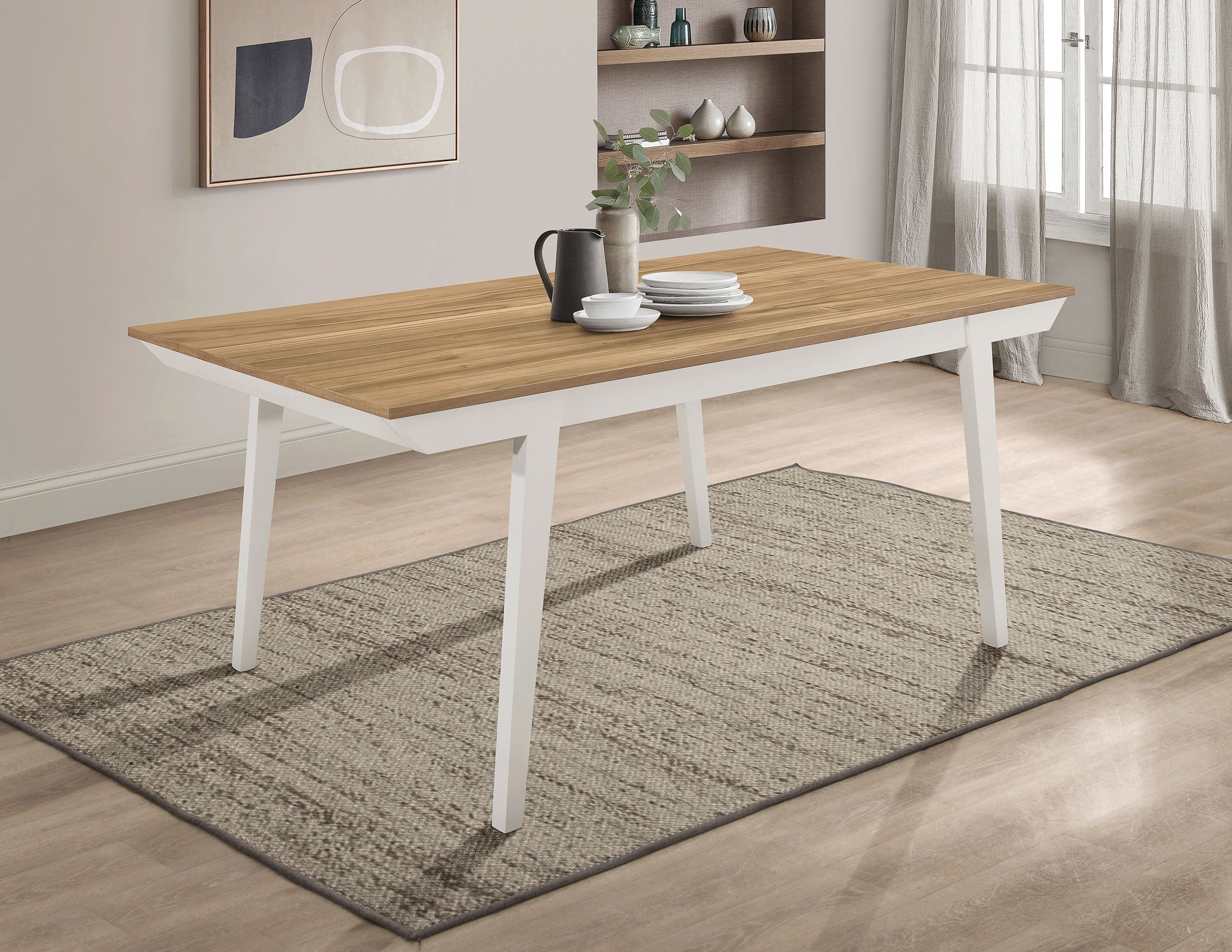 Nogales Rectangular 71-inch Wood Dining Table Coastal Grey