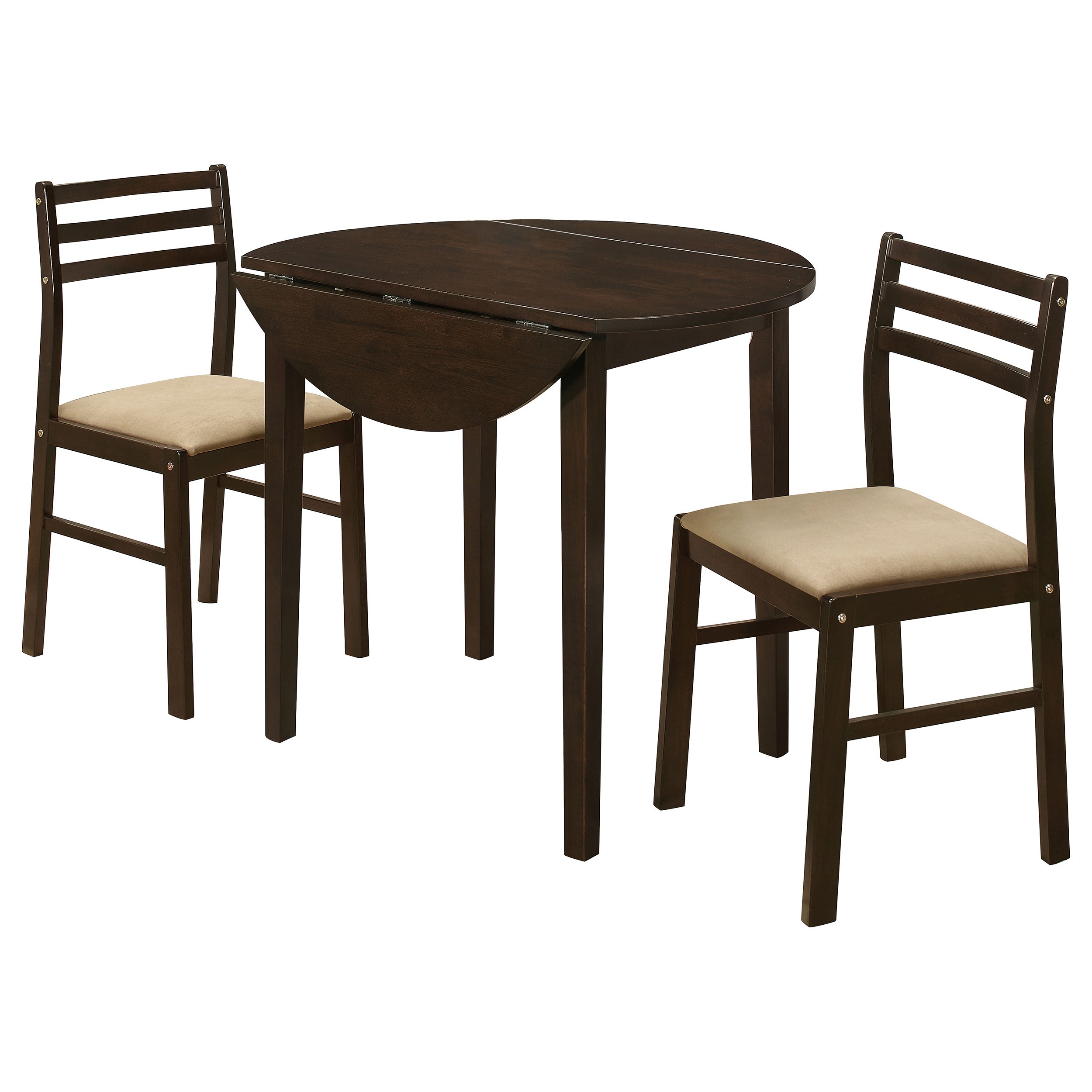 Bucknell 3-piece Dining Set with Drop Leaf Natural and Tan