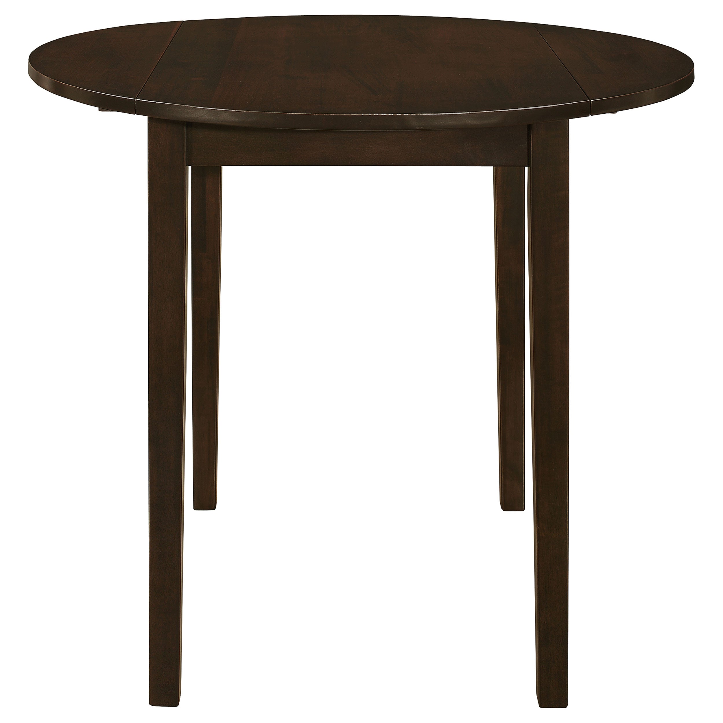 Bucknell  Round Drop Leaf Dining Table Set Cappuccino