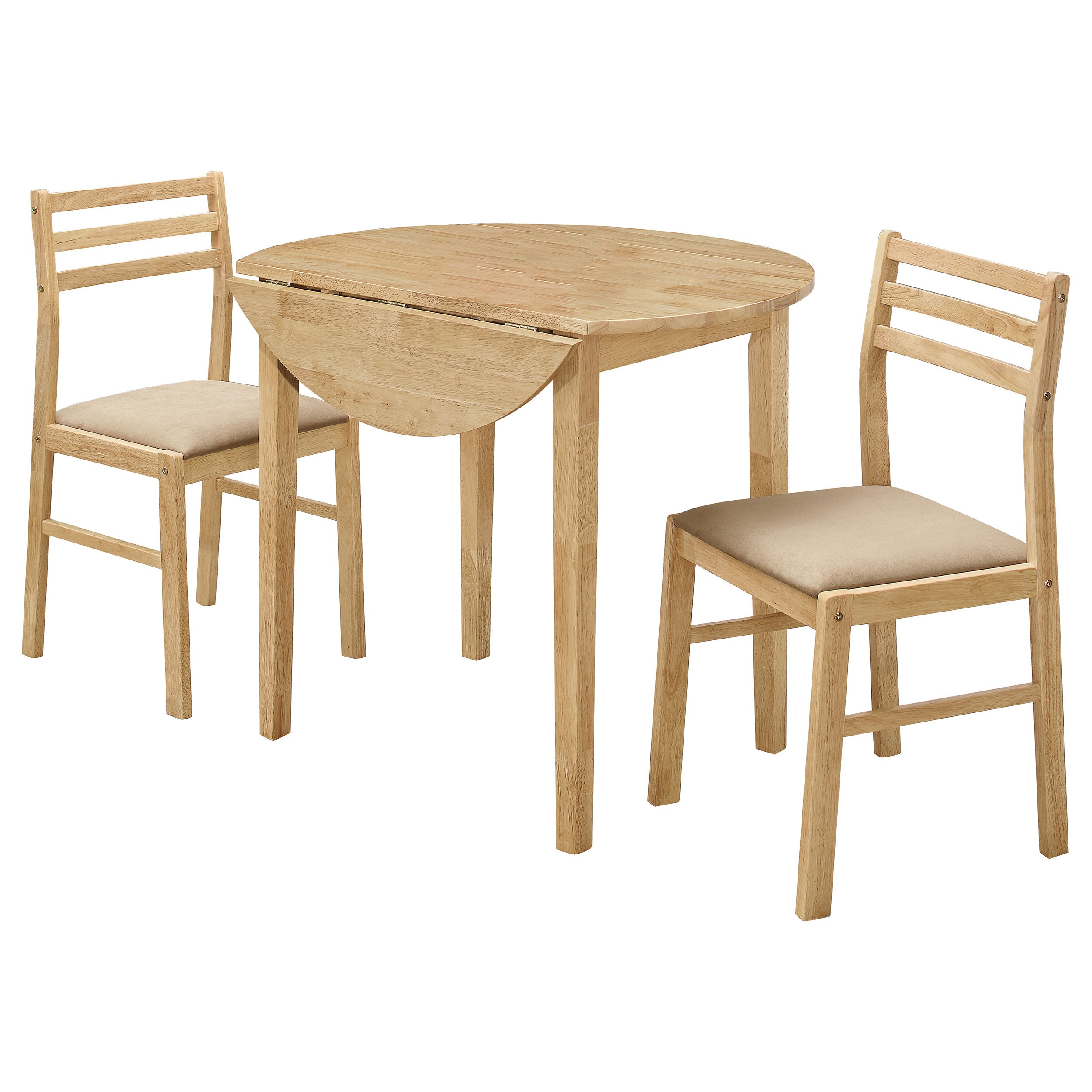 Bucknell  Round Drop Leaf Dining Table Set Cappuccino