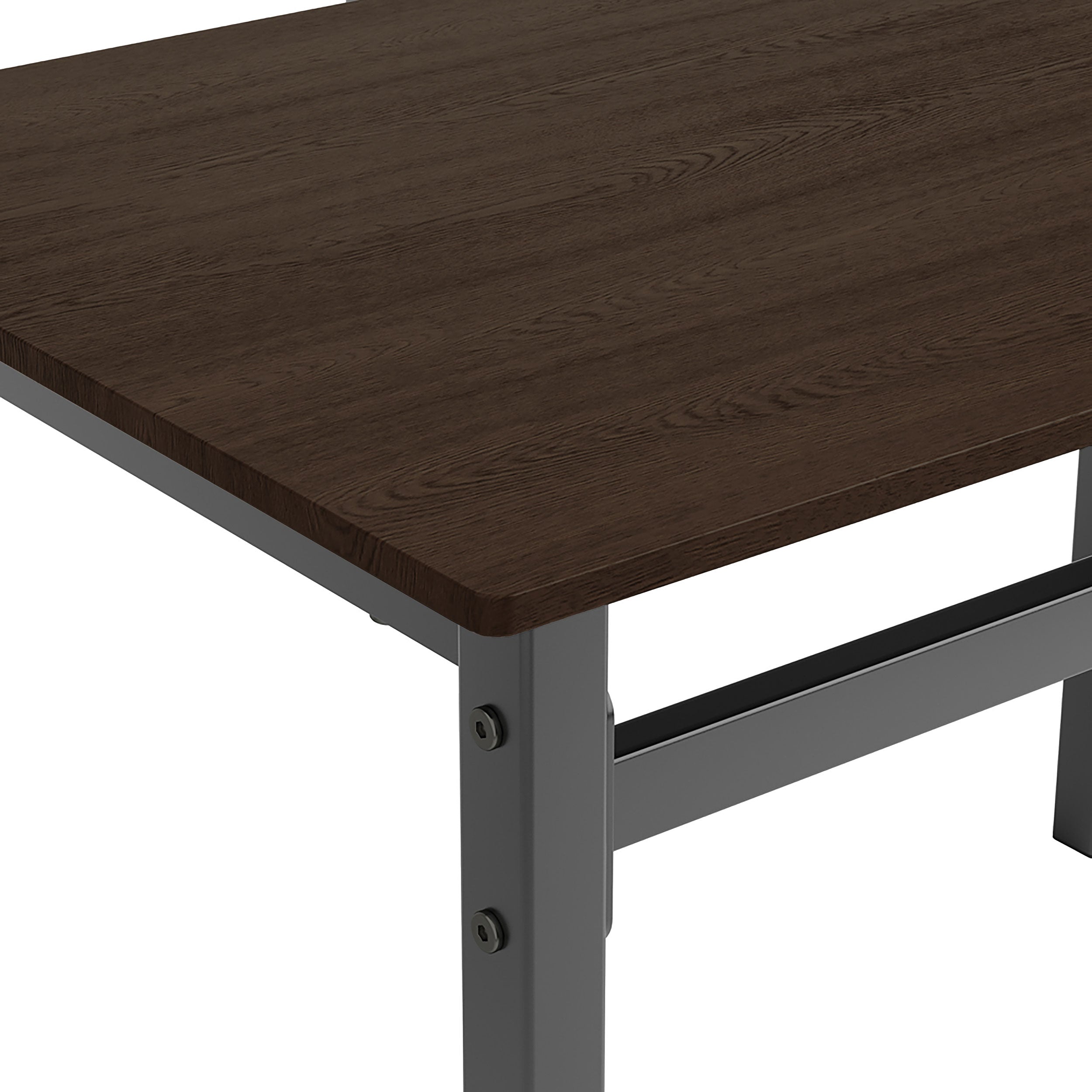 Lana  Rectangular Dining Set Dark Brown and Black