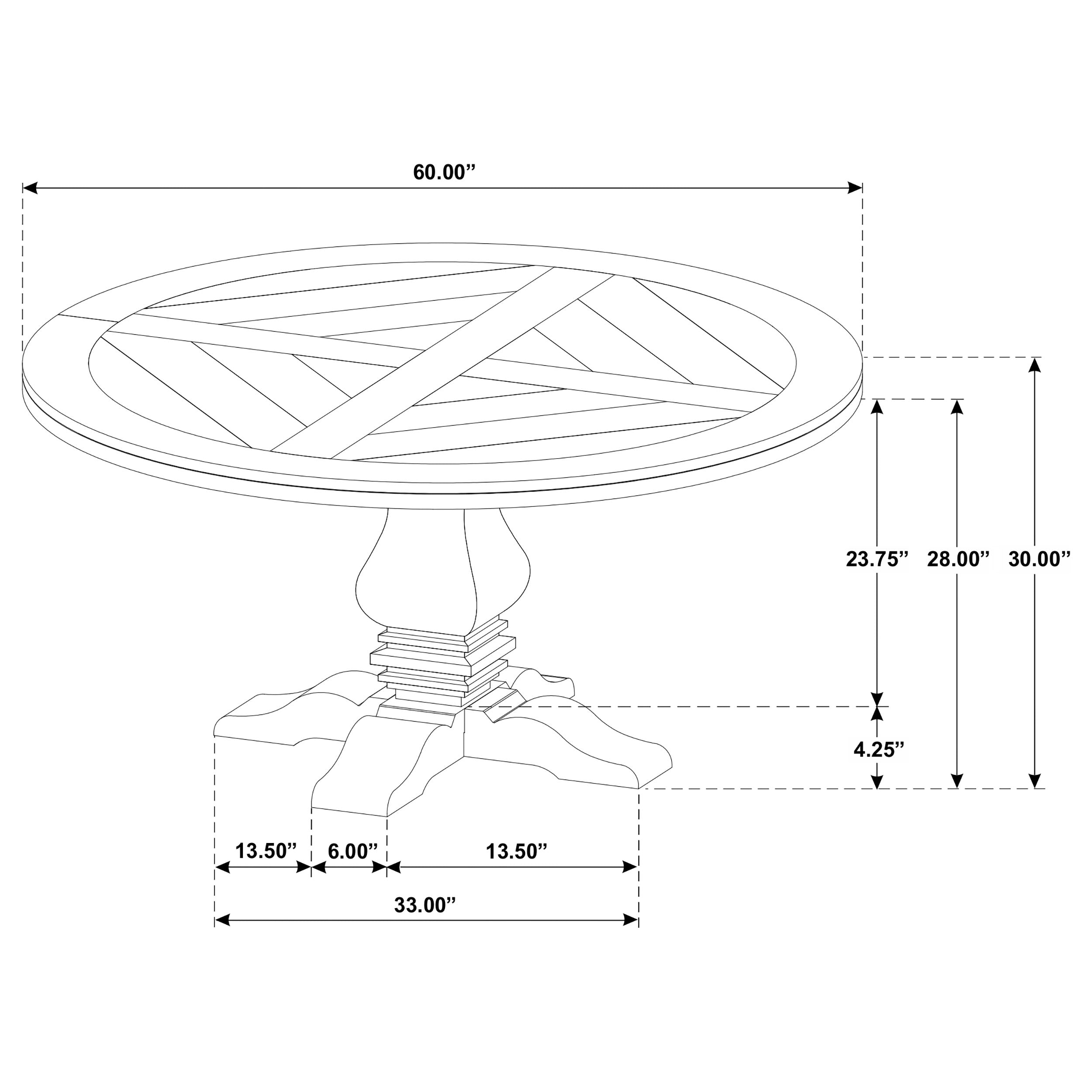 Florence  Round Dining Table Set Rustic Honey