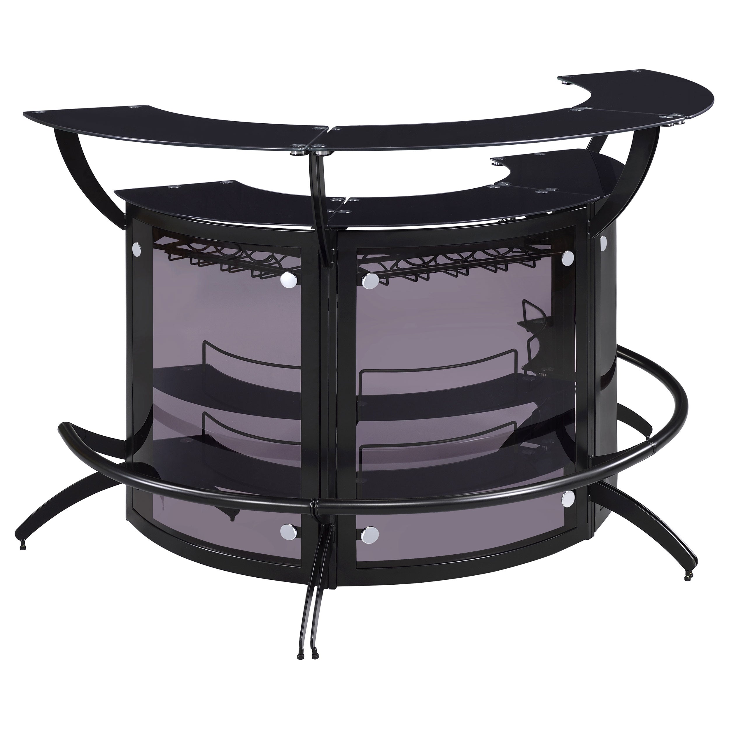 Dallas Curved Freestanding Home Bar Cabinet