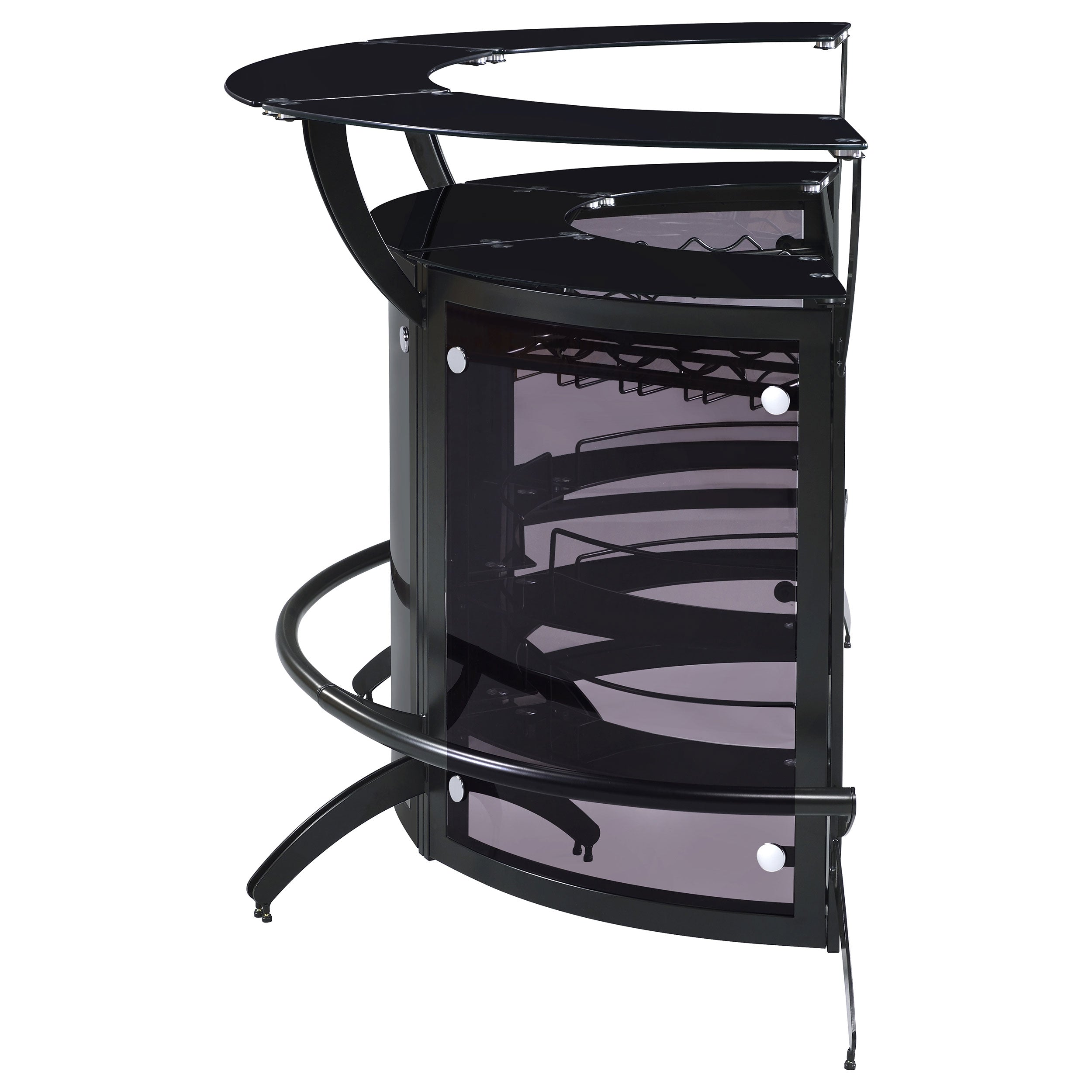 Dallas Curved Freestanding Home Bar Cabinet
