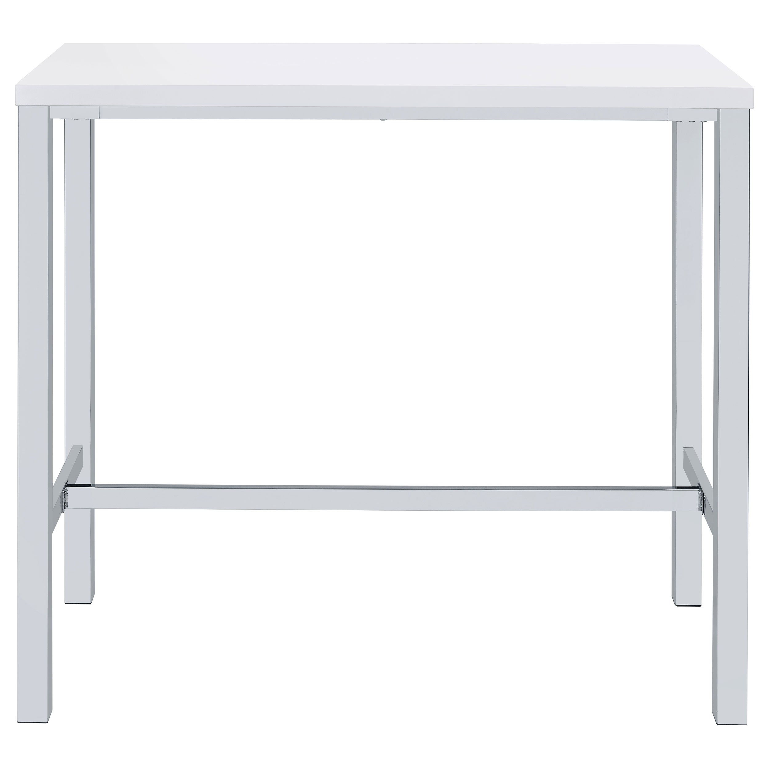 Natividad Pub Height Bar Table Set White High Gloss