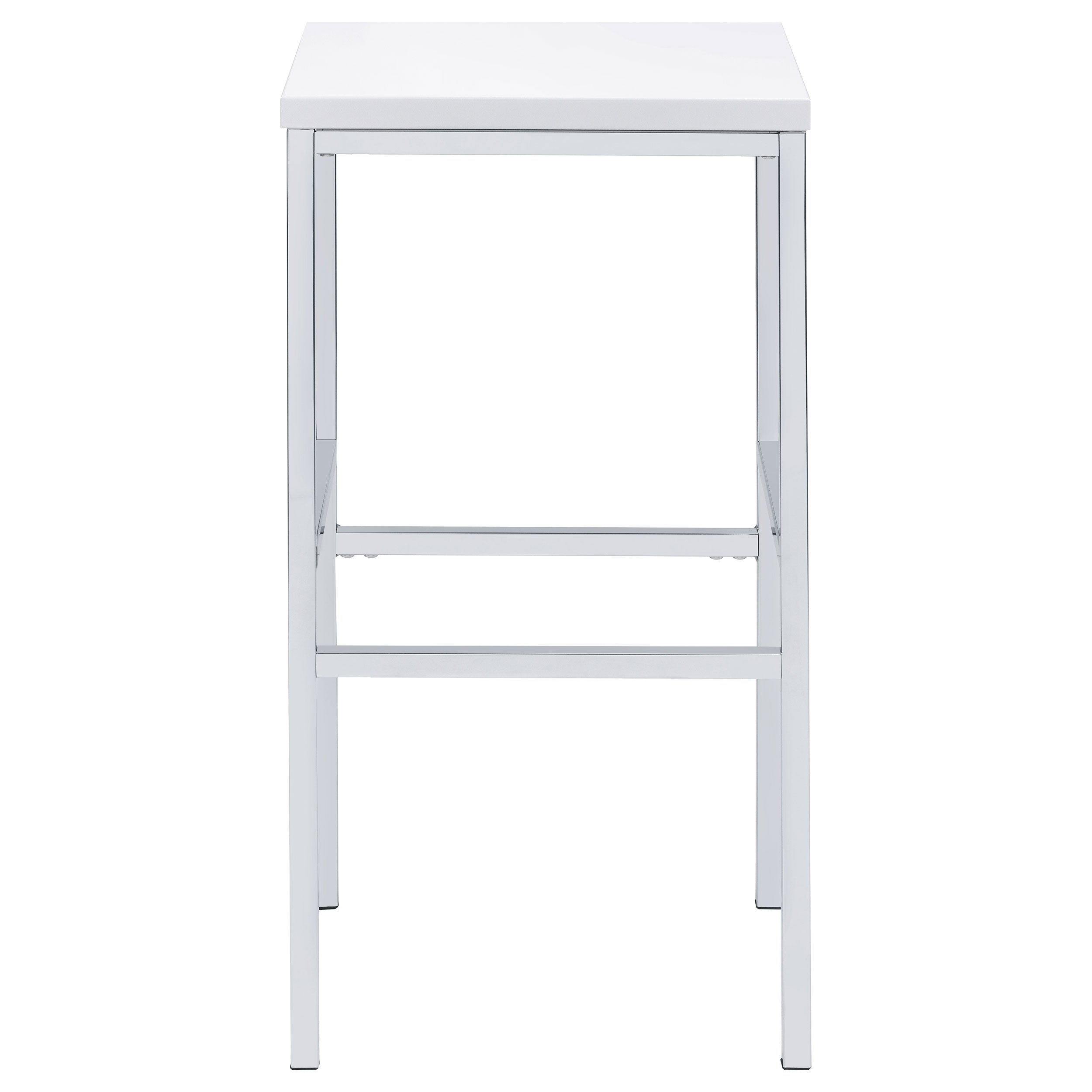 Natividad Pub Height Bar Table Set White High Gloss